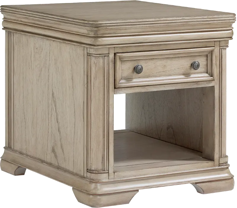 Oxford Gray Single Drawer End Table