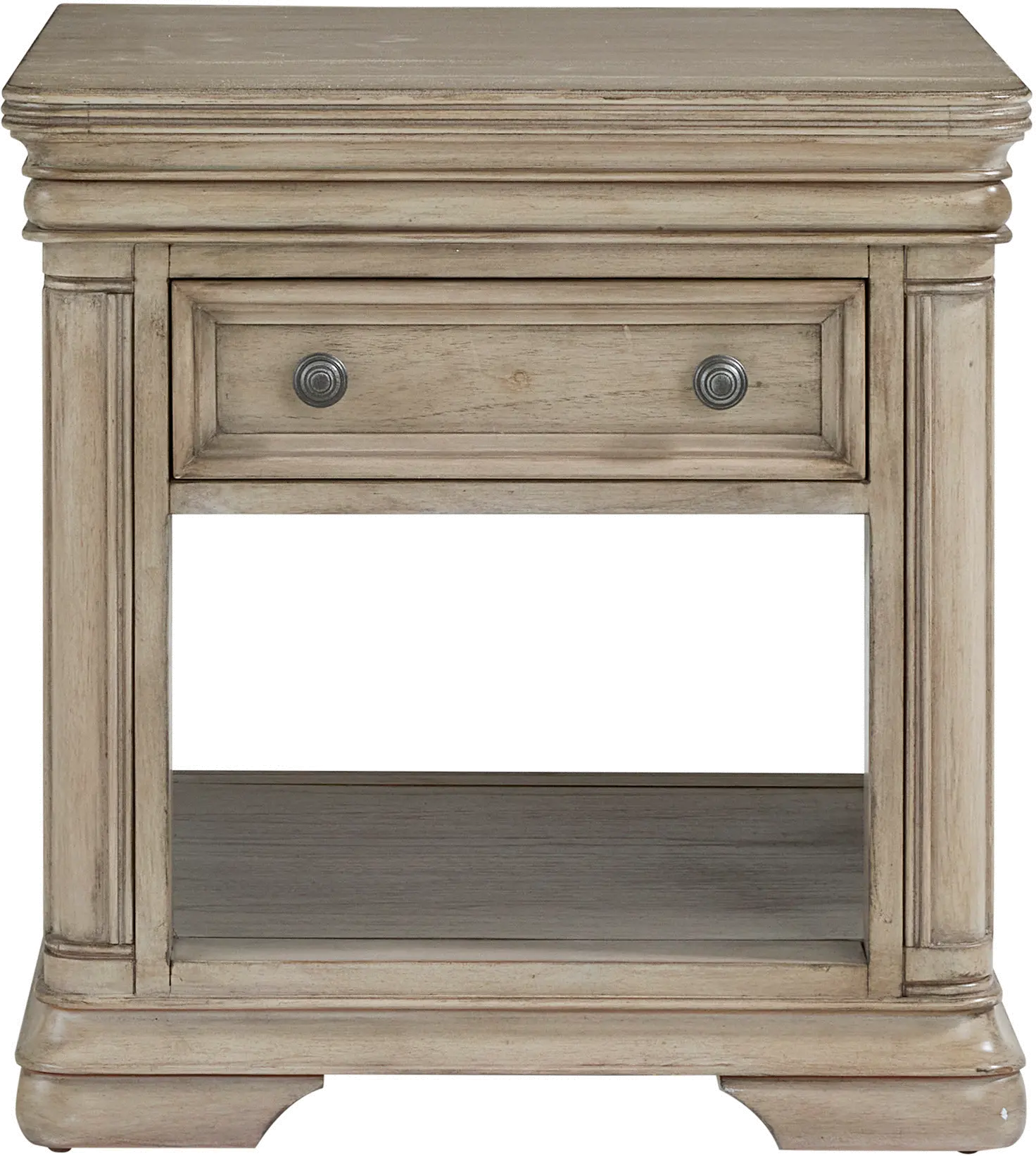 Oxford Gray Single Drawer End Table-2