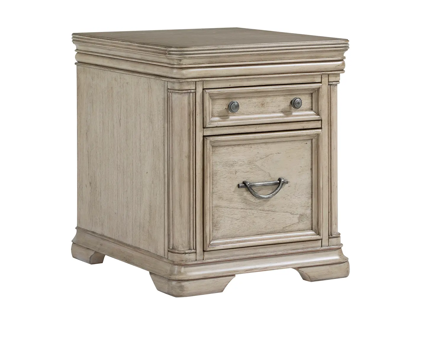 Oxford Gray Dual Drawer End Table-1