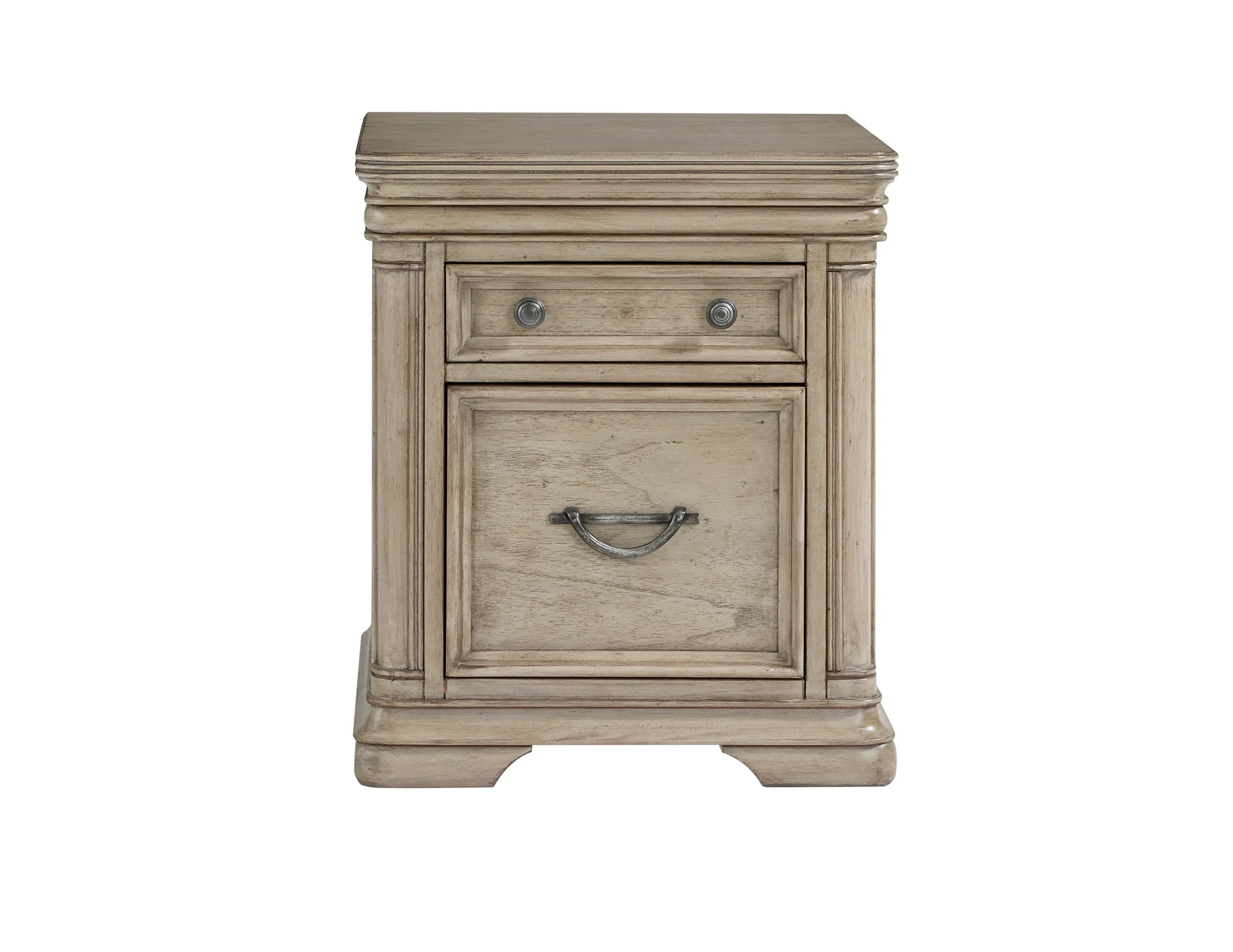 Oxford Gray Dual Drawer End Table-2