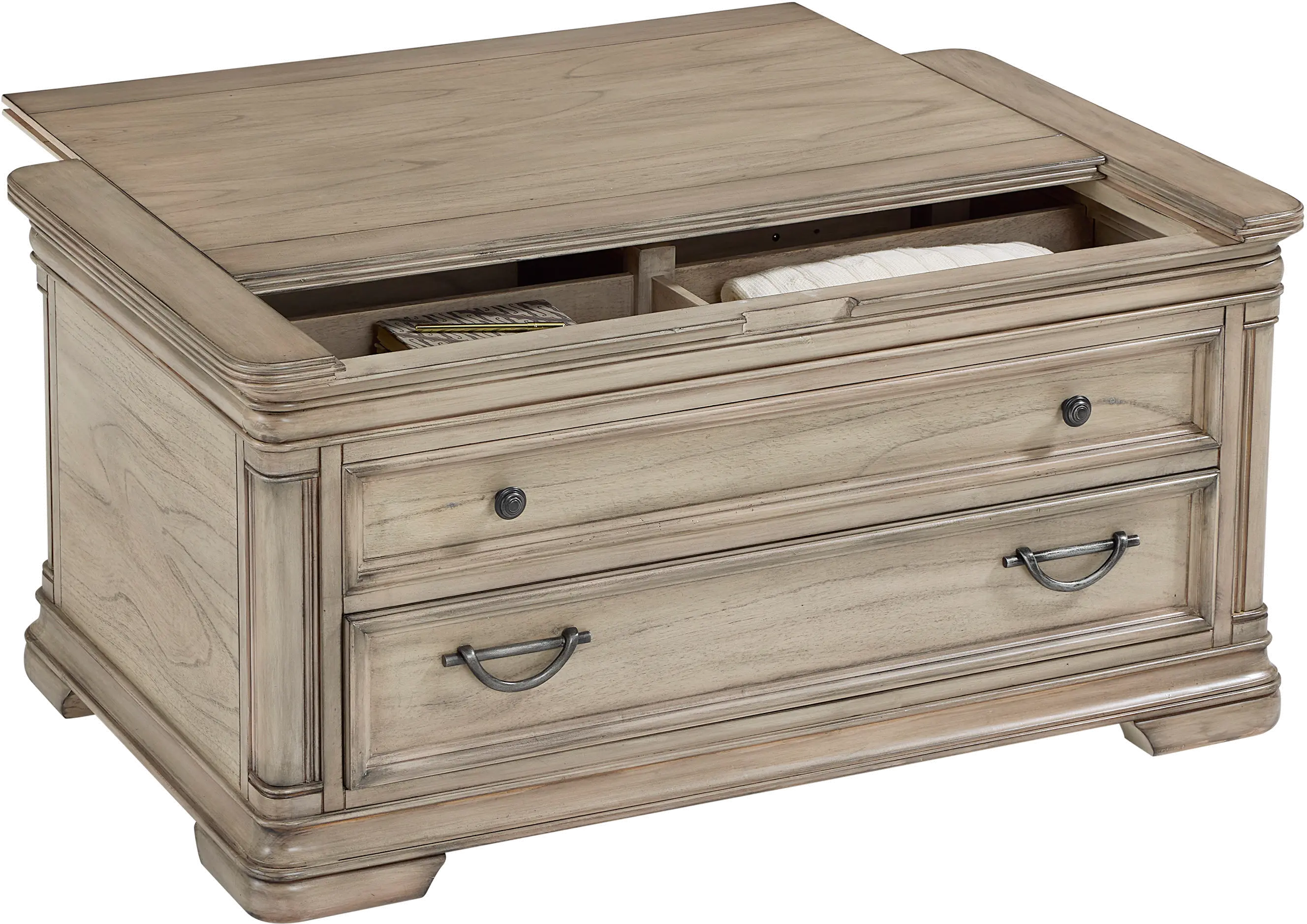 Oxford Gray Storage Coffee Table-2