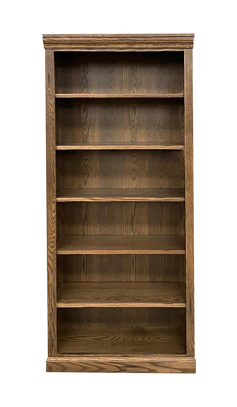 Jackson Rustic Oak 72 Inch Bookcase