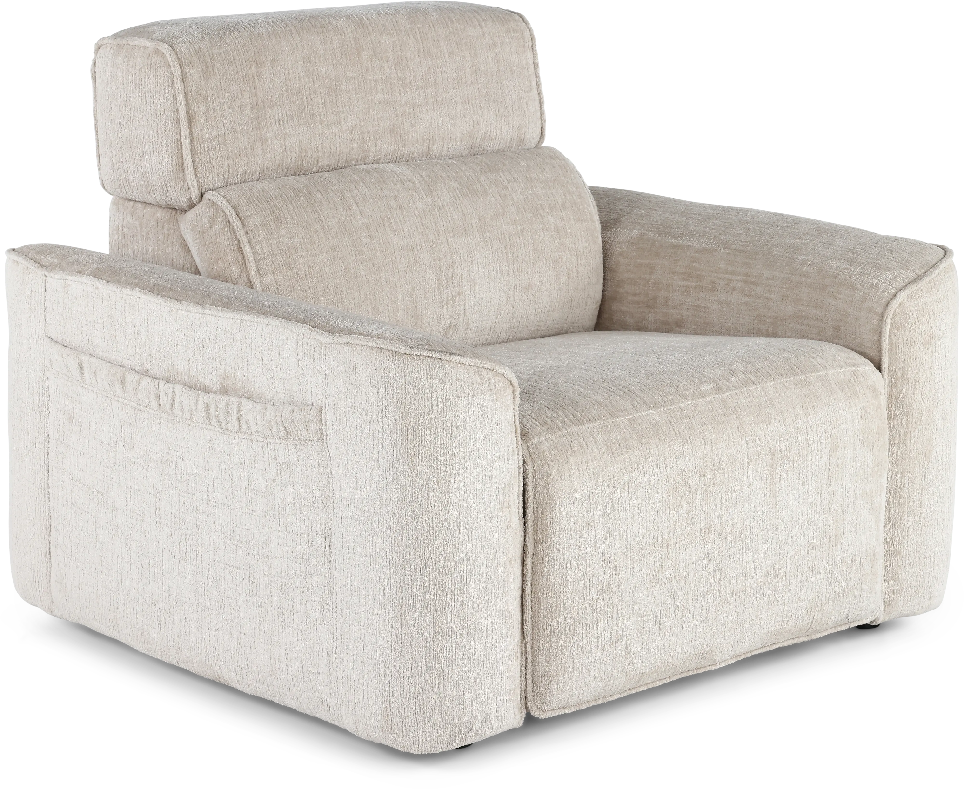 Alora Fossil White Power Recliner-1
