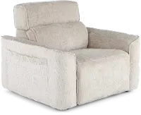 Alora Fossil White Power Recliner