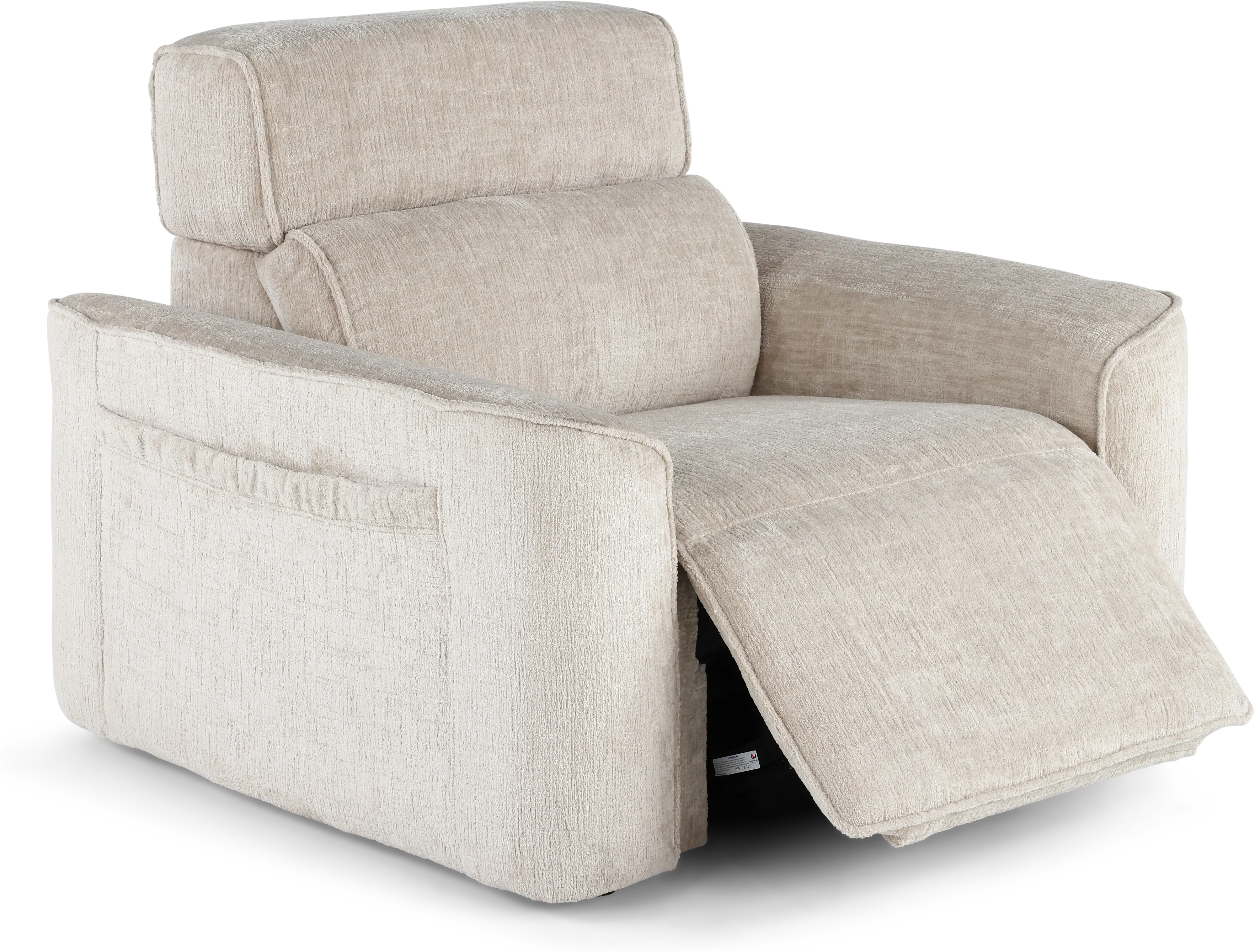 Alora Fossil White Power Recliner-5