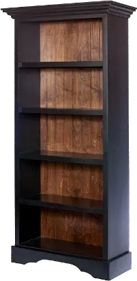 Eton 75   Black and Brown Bookcase