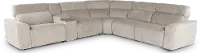 Alora Fossil White 6-Piece Power Reclining Sectional