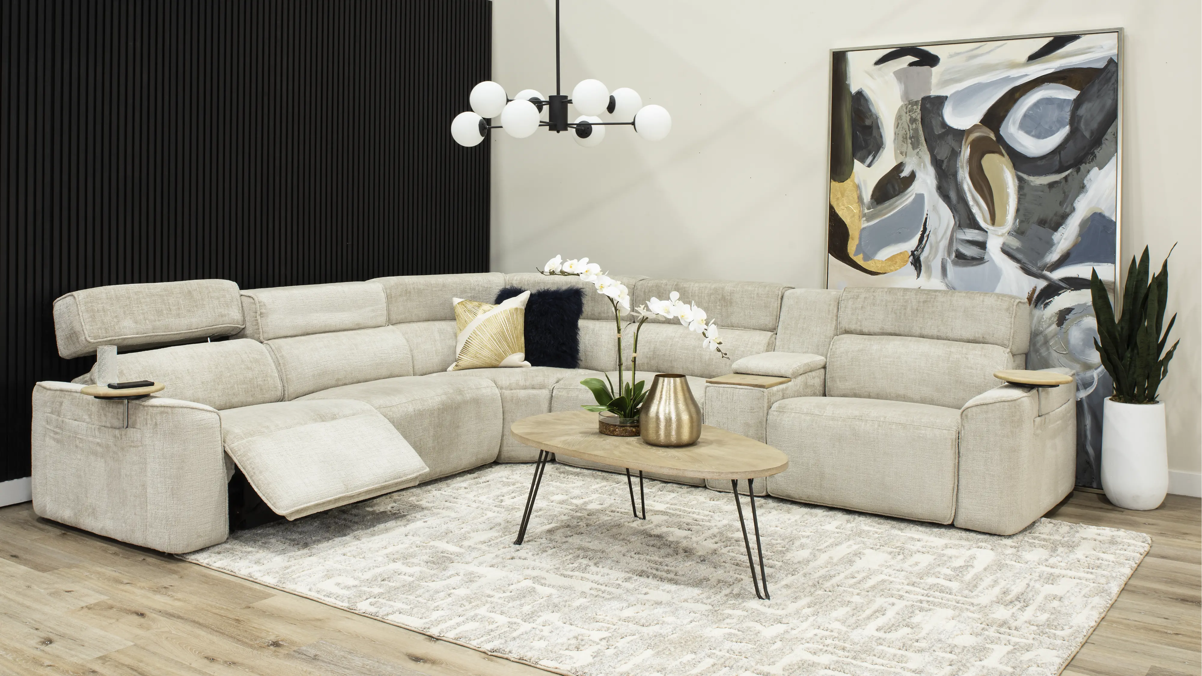 Alora Fossil White 6-Piece Power Reclining Sectional-2