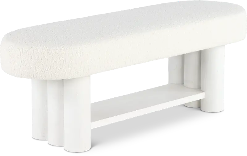 Geneva White Bed Bench