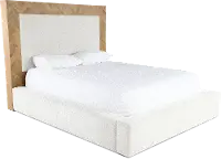Geneva Oak and Cream Queen Platform Bed