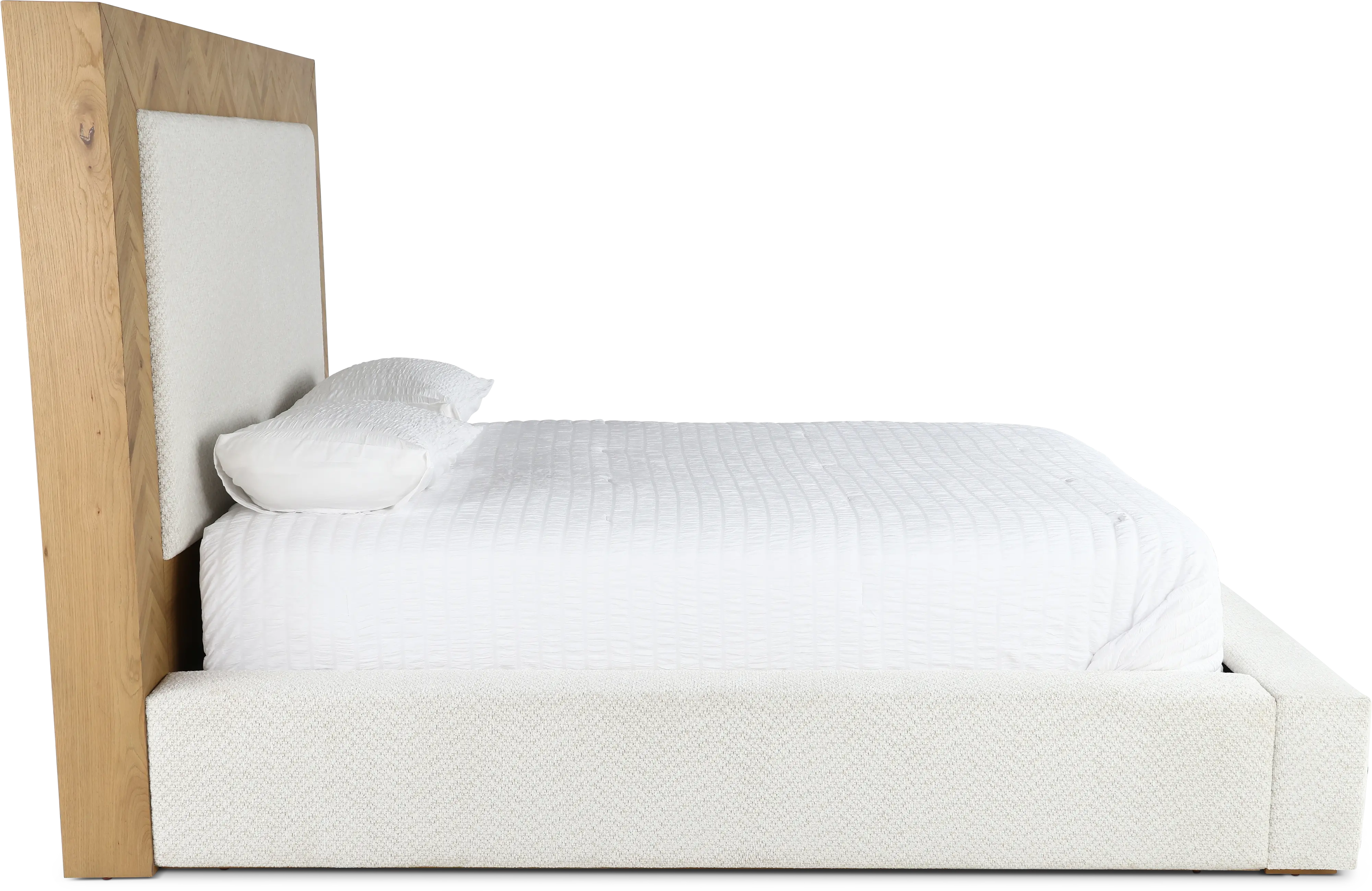 Geneva Oak and Cream Queen Platform Bed-7