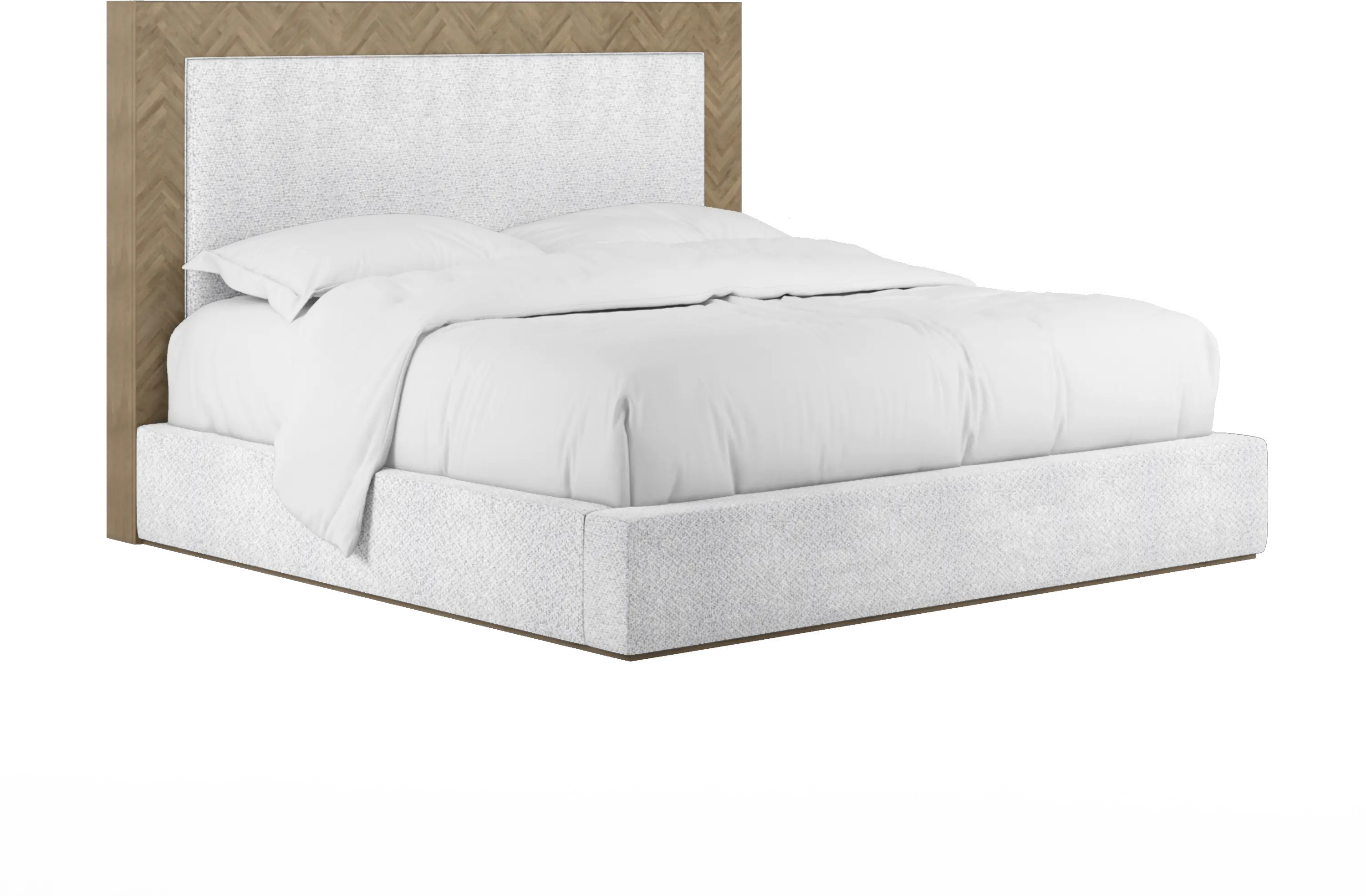 Geneva Oak and Cream King Platform Bed-2