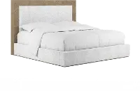 Geneva Oak and Cream King Platform Bed