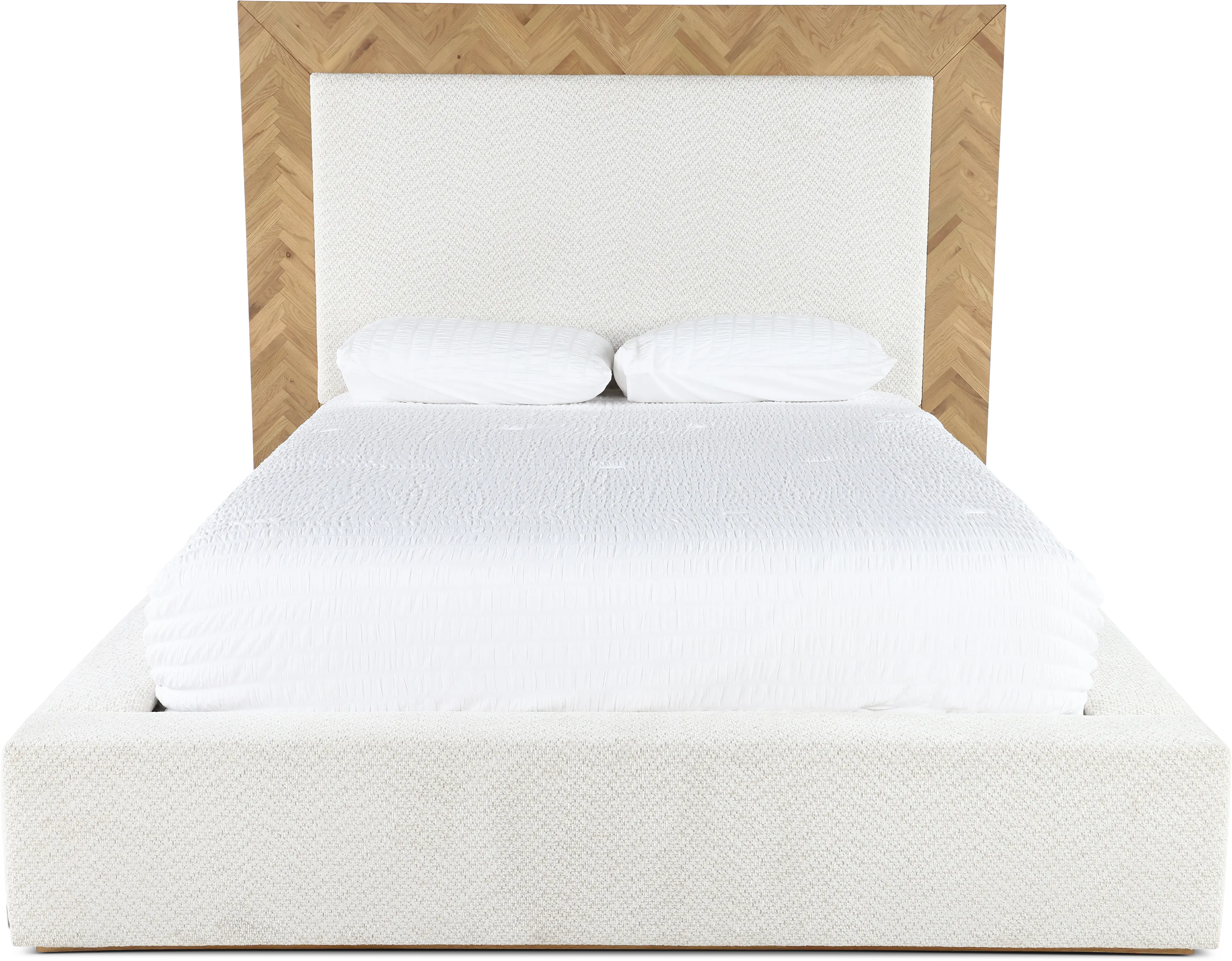 Geneva Oak and Cream King Platform Bed-1