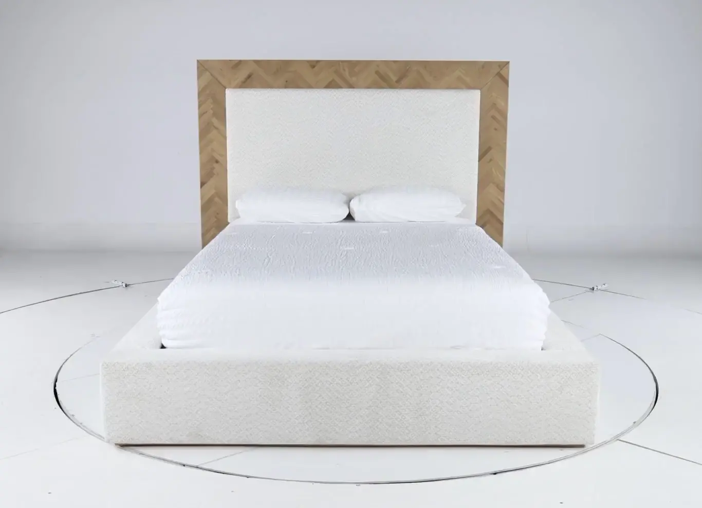Geneva Oak and Cream King Platform Bed-6