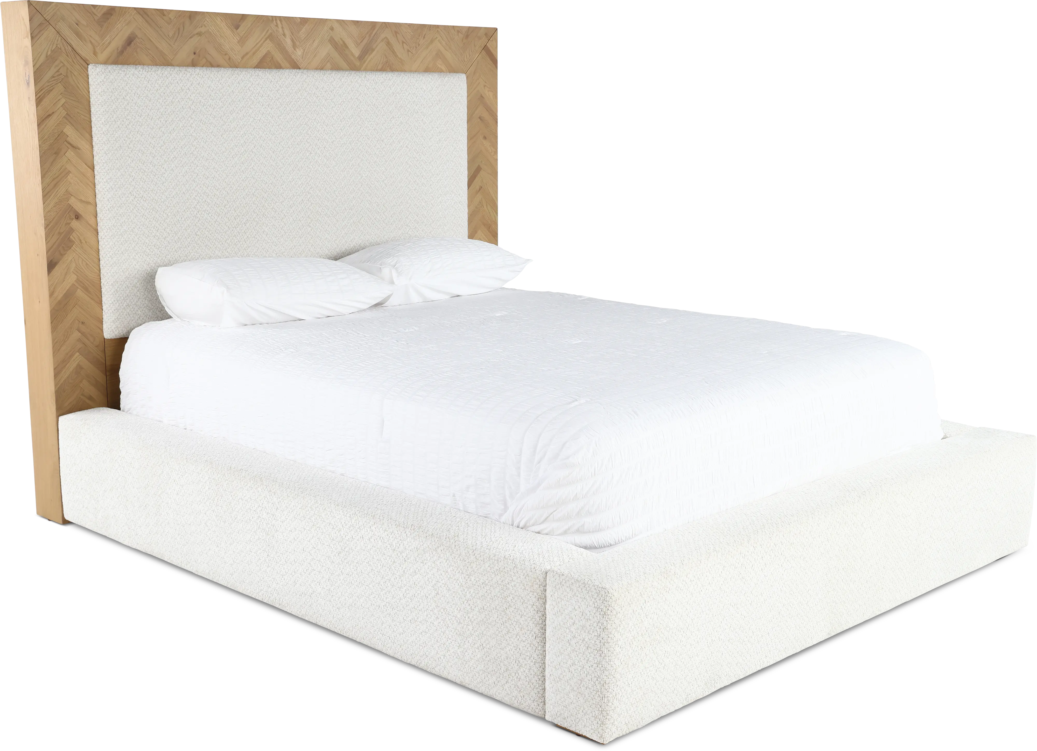Geneva Oak and Cream King Platform Bed-8