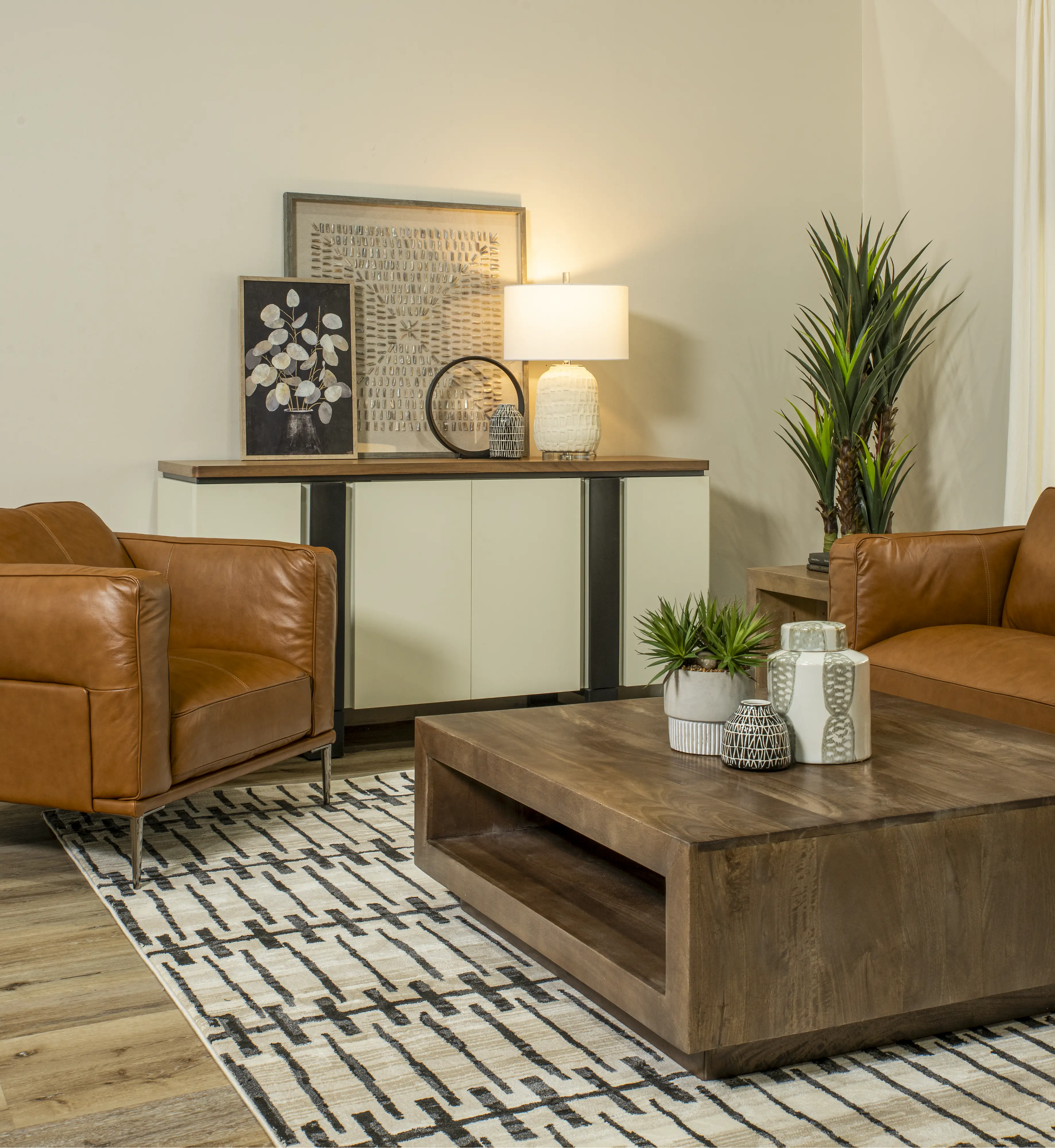 Portico White and Oak Dining Credenza-10