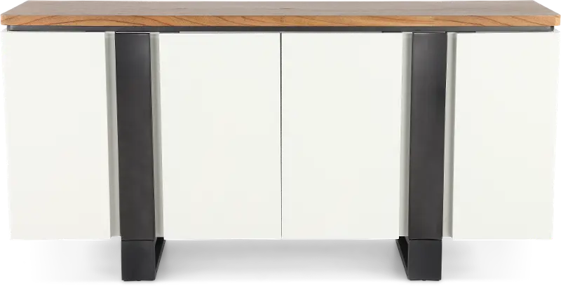 Portico White and Oak Dining Credenza