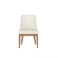 Portico Oak and White Upholstered Side Chair