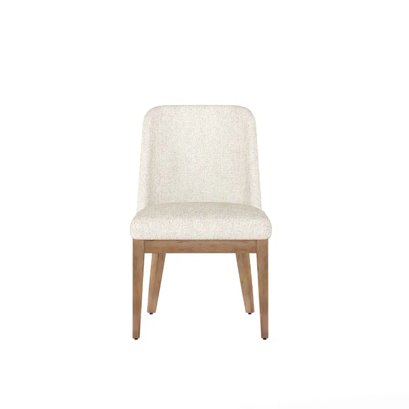 Portico Oak and White Upholstered Side Chair