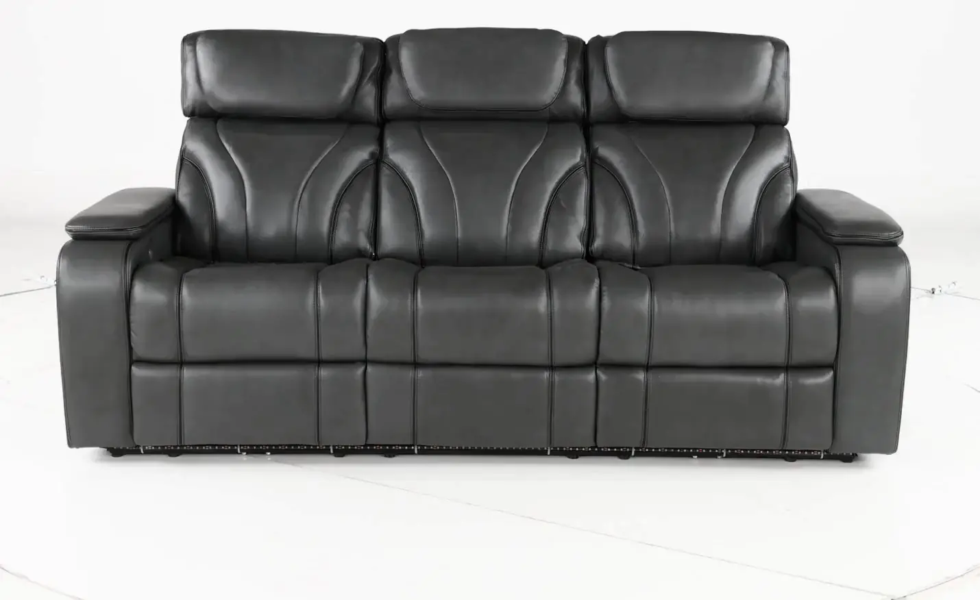 Arya Gray Power Reclining Sofa with Power Headrests and Massage-5