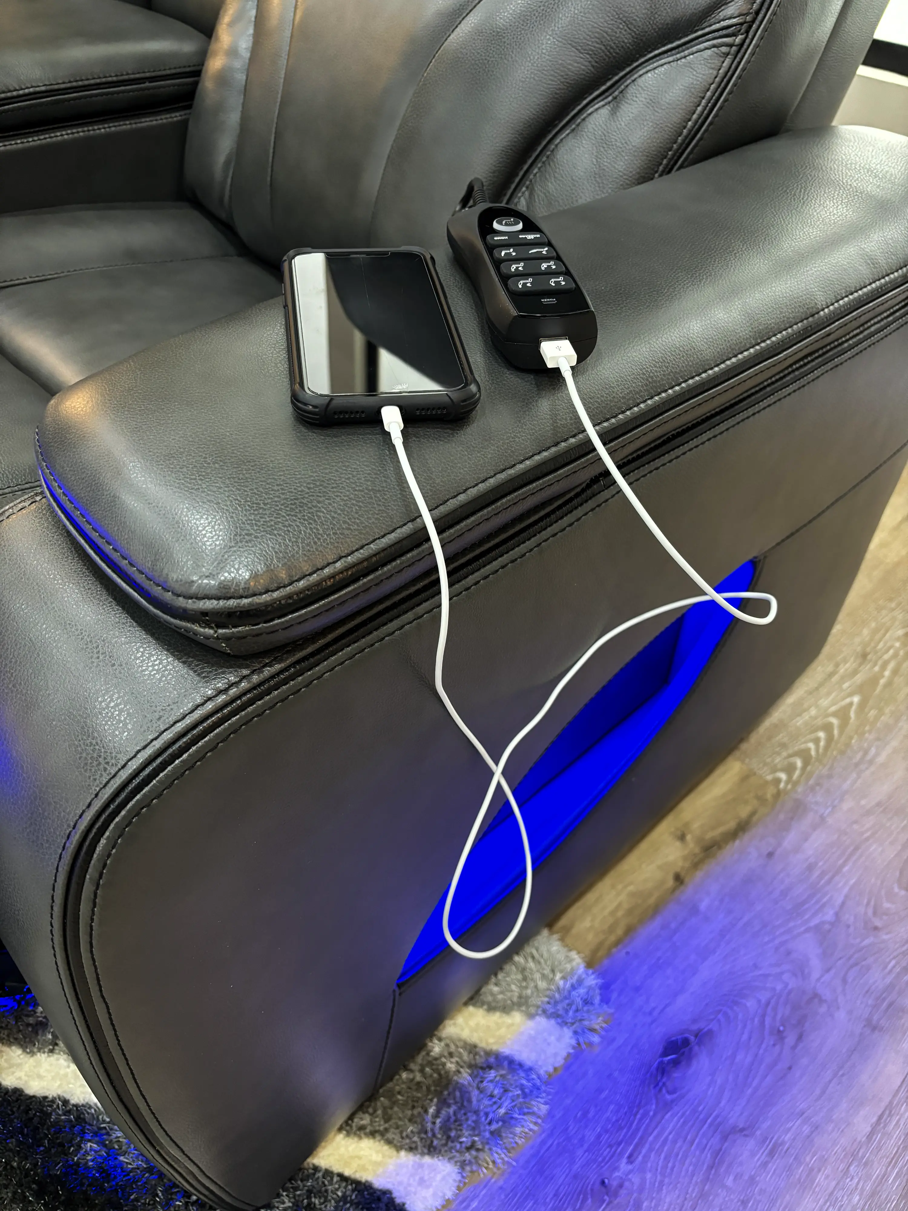 Arya Gray Power Reclining Sofa with Power Headrests and Massage-9