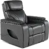 Arya Gray Power Recliner with Power Headrests and Massage