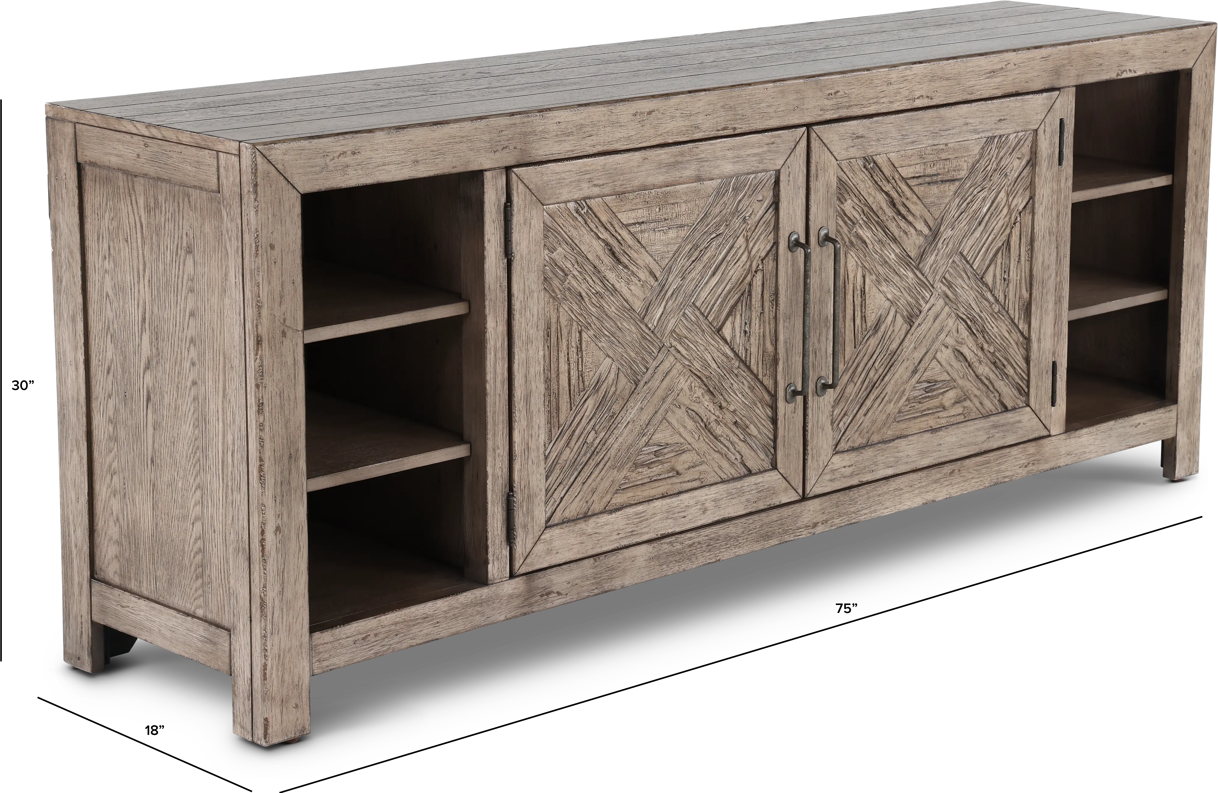 906-TV75 Skyview Lodge Brown 75  TV Stand-3