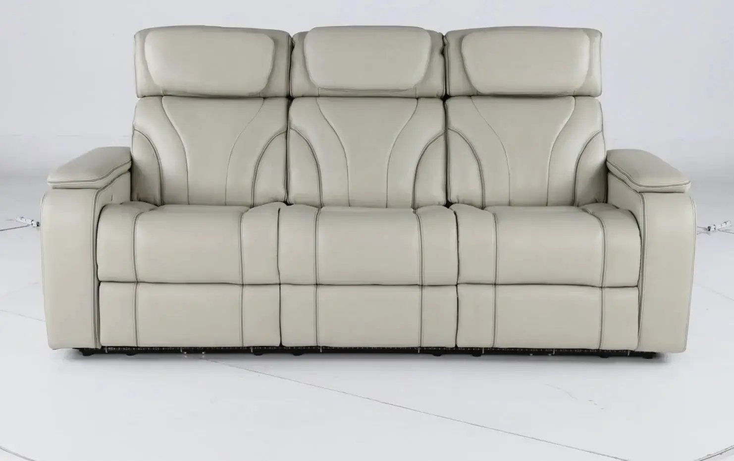 Arya Putty Power Reclining Sofa with Power Headrests and Massage-5