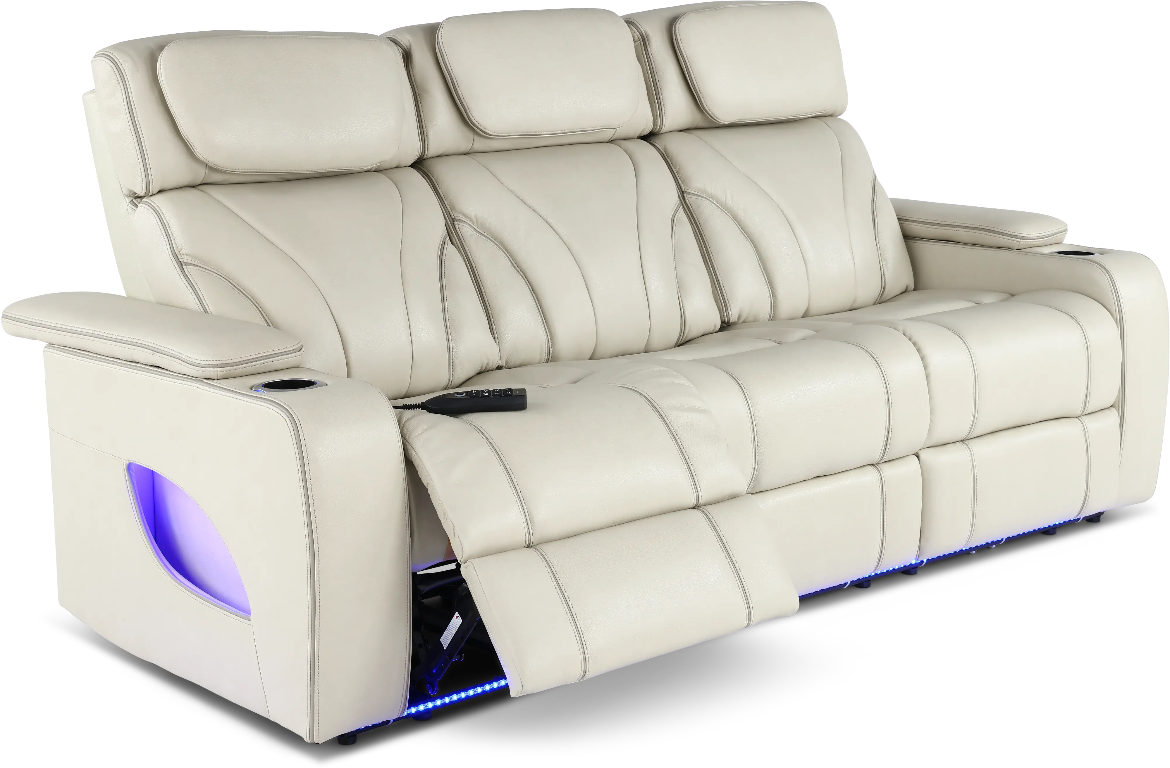 Arya Putty Power Reclining Sofa with Power Headrests and Massage-6