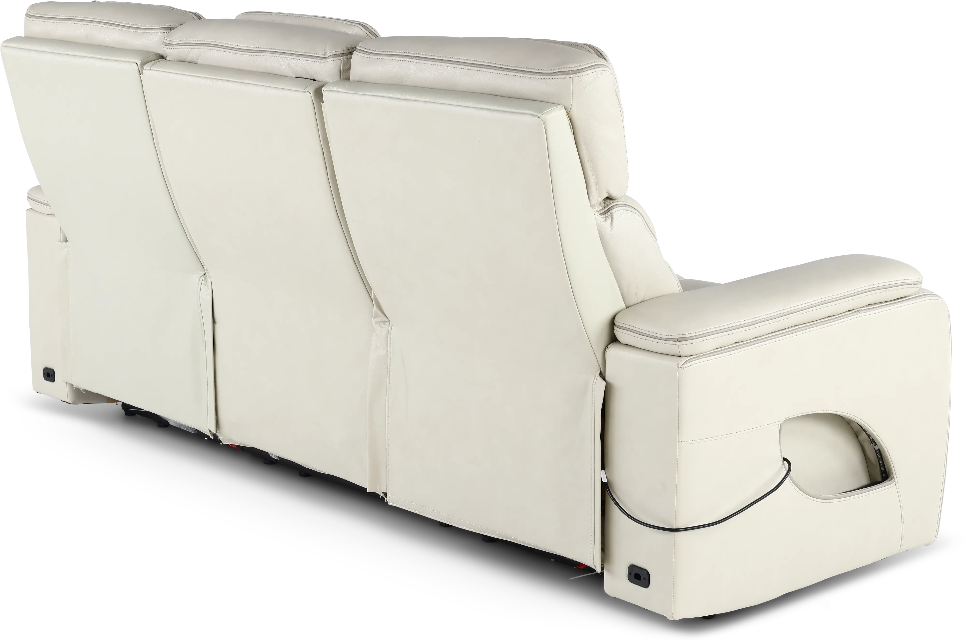 Arya Putty Power Reclining Sofa with Power Headrests and Massage-7