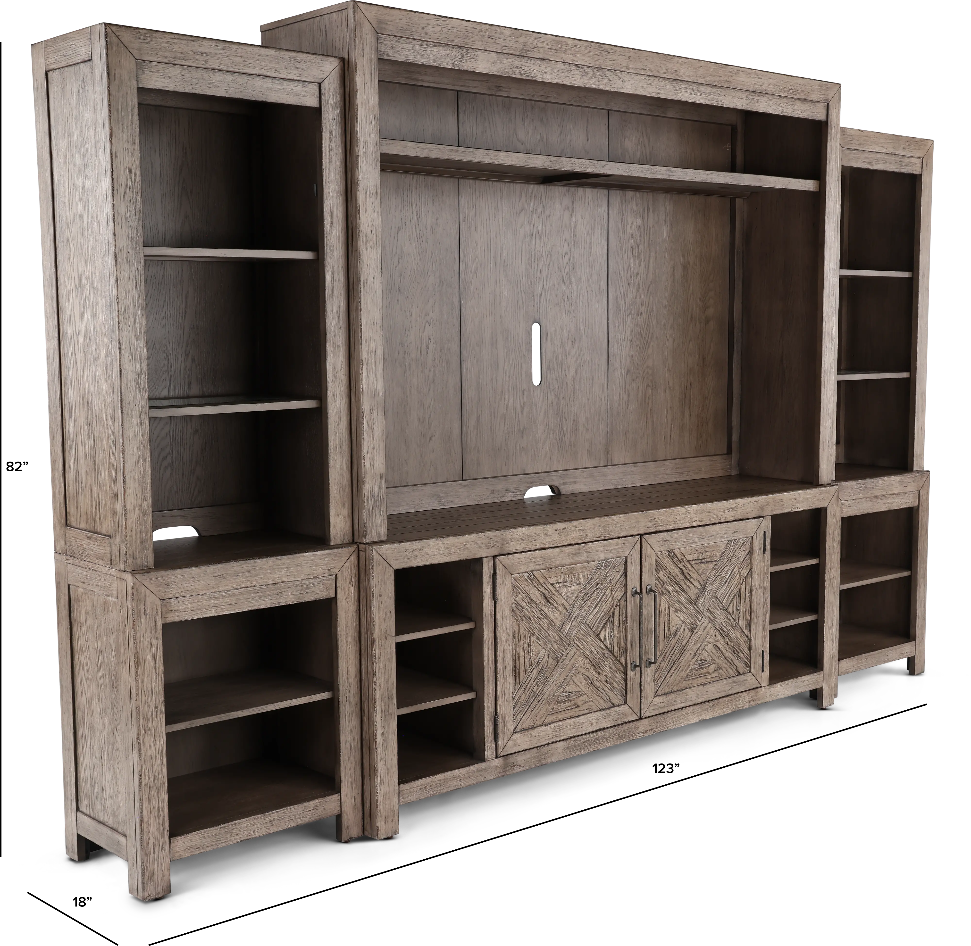 KIT/906-SKYVW-WALL Skyview Lodge Rustic Brown Entertainment Wall-3