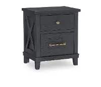 Flatiron Black Nightstand