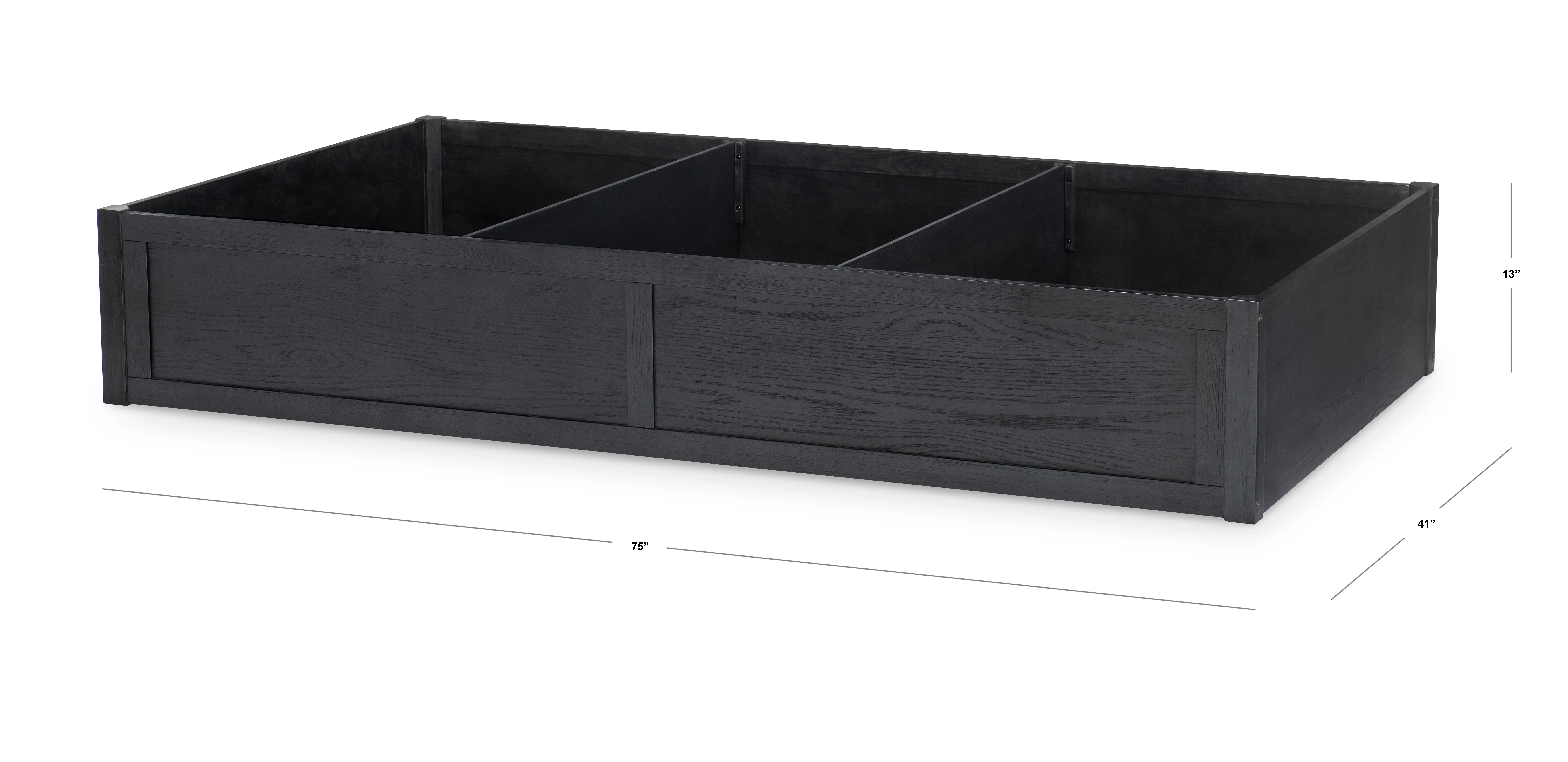 Flatiron Black Twin Bed with Trundle-5