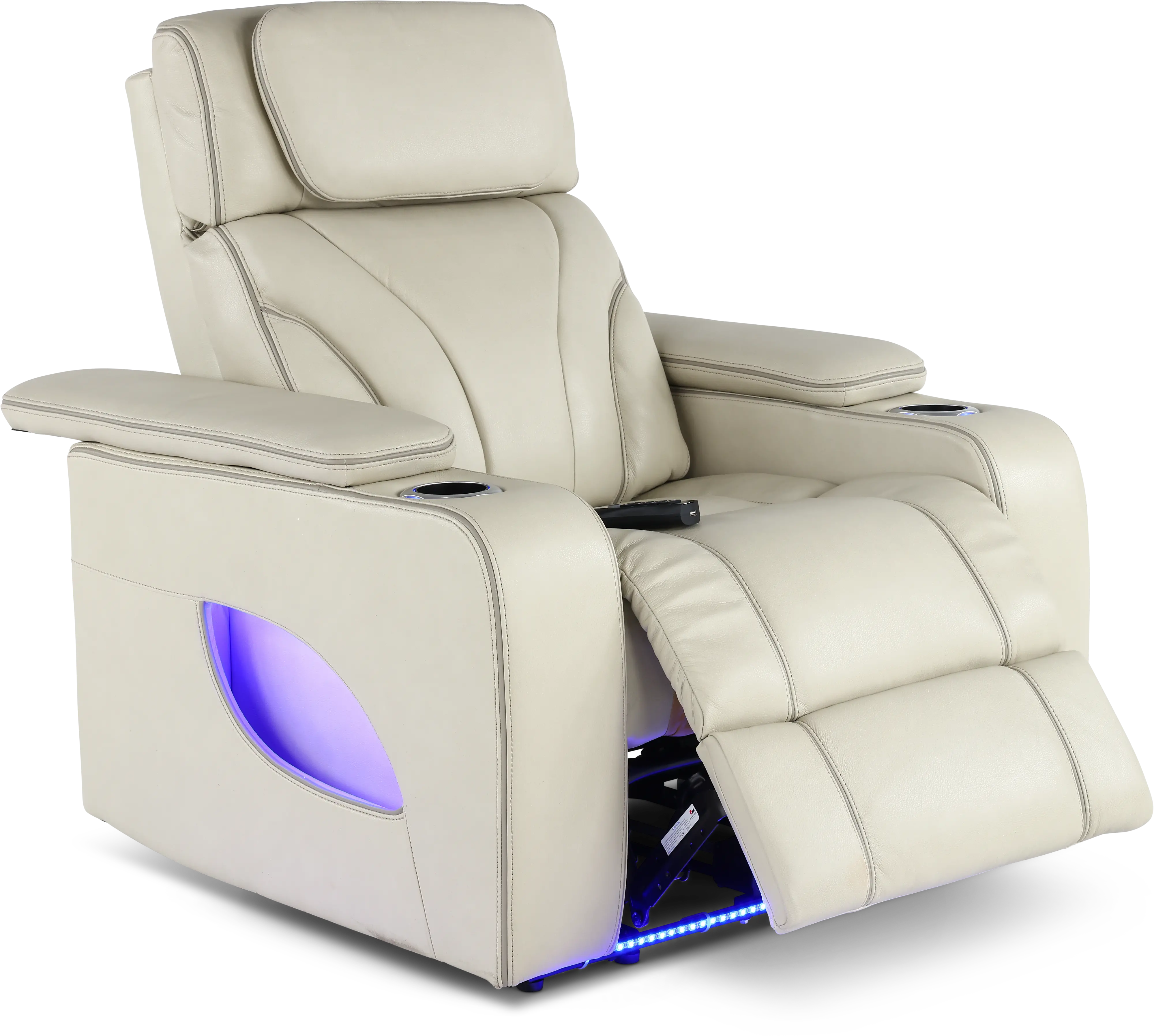 Arya Putty Power Recliner with Power Headrests and Massage-5