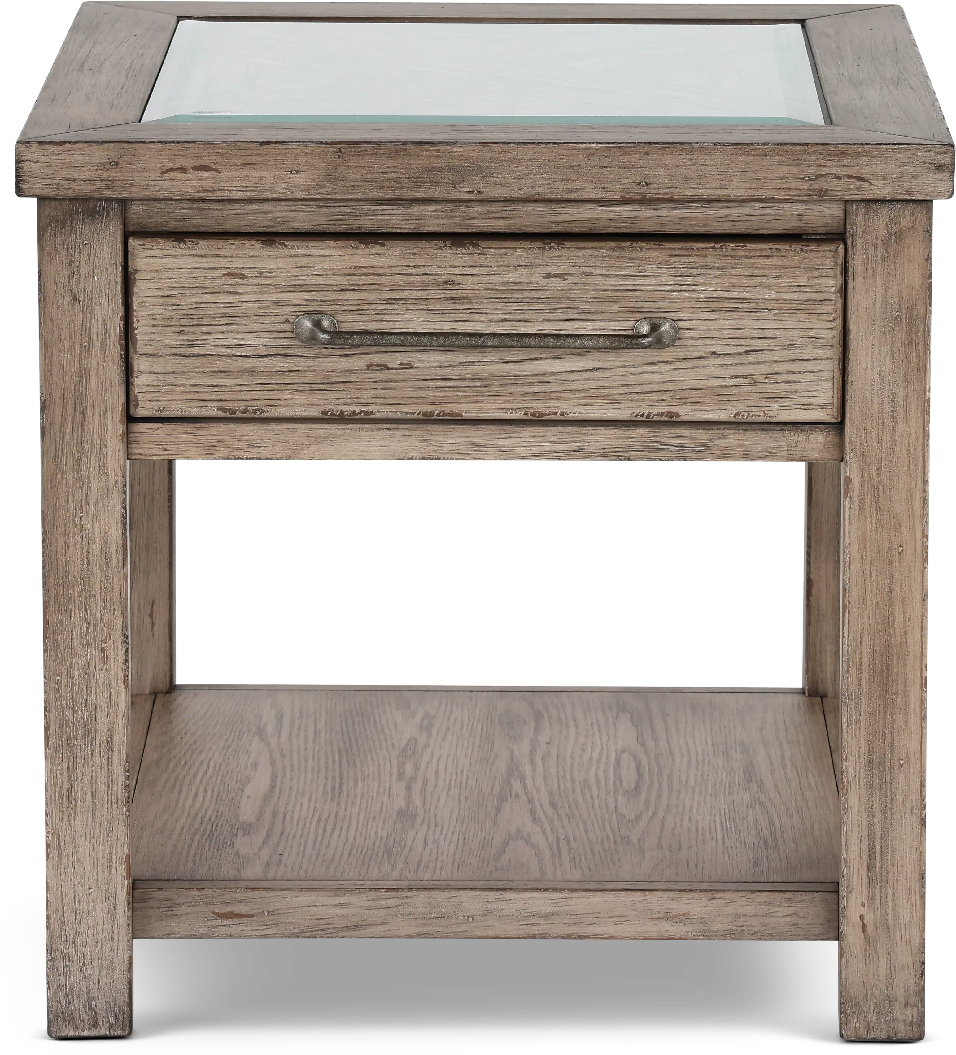 906-OT1020 Skyview Lodge Rustic Brown End Table-1