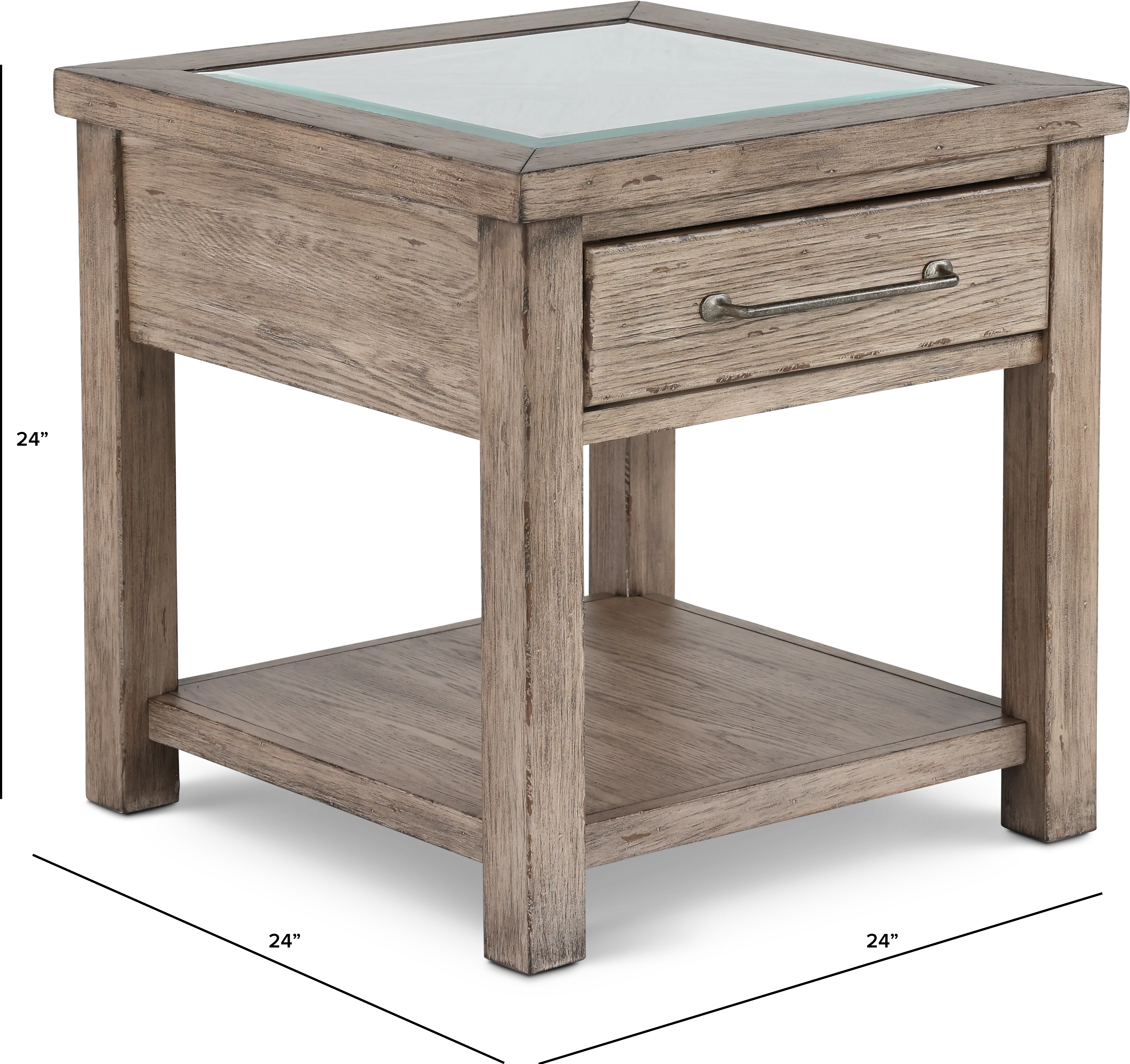 906-OT1020 Skyview Lodge Rustic Brown End Table-3