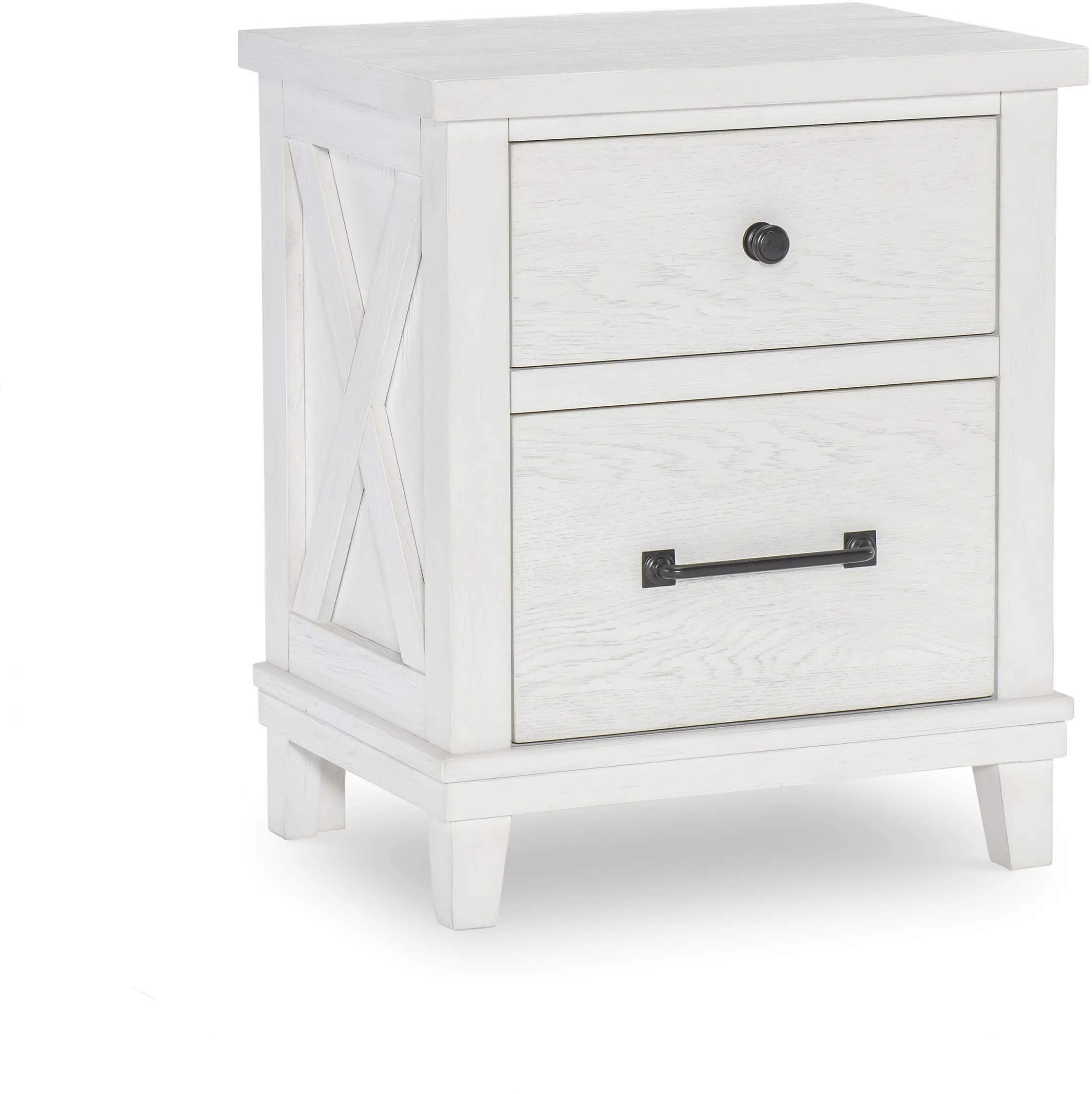 Flatiron White Nightstand-1