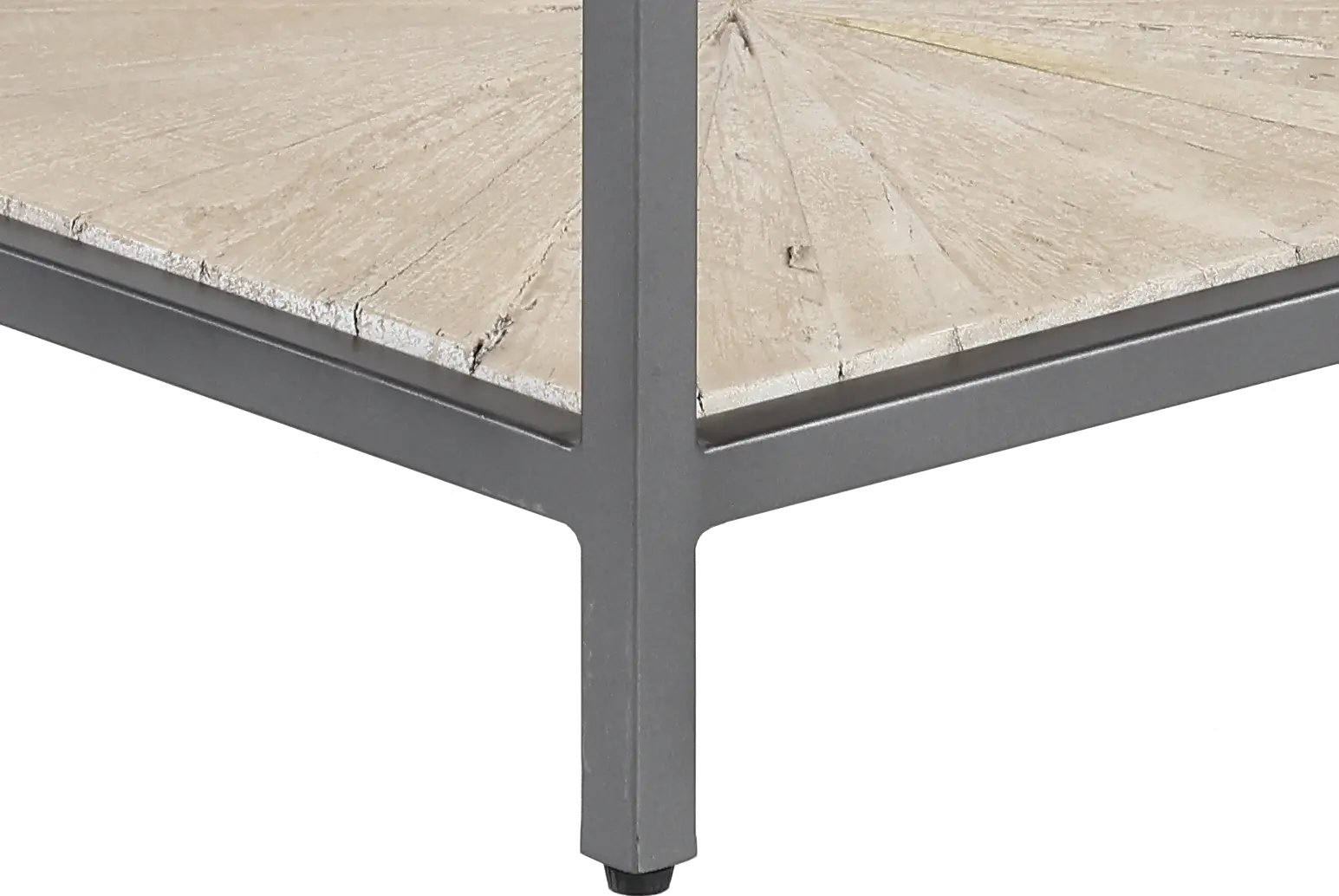 Mala Weathered White End Table-8