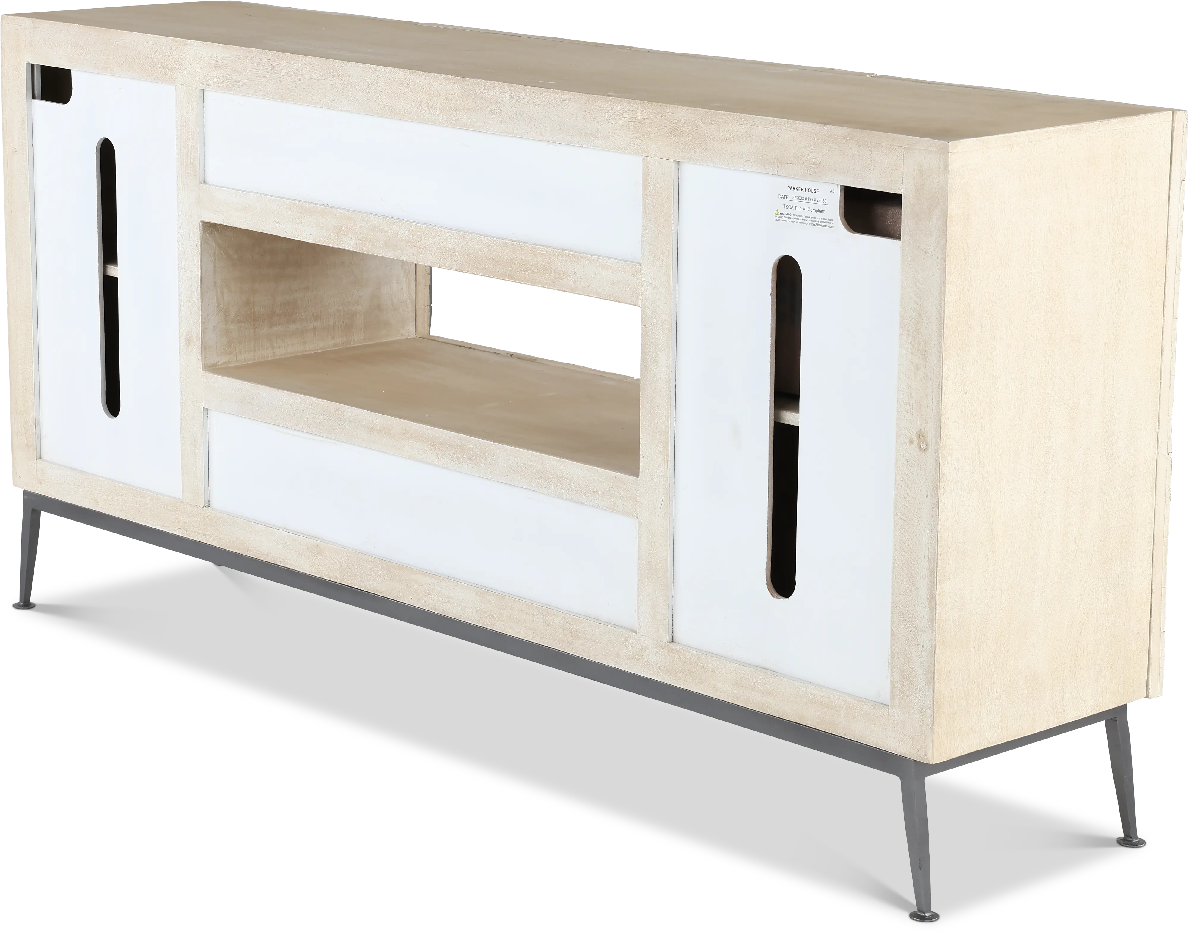 Mala Weathered White 69  TV Stand-6