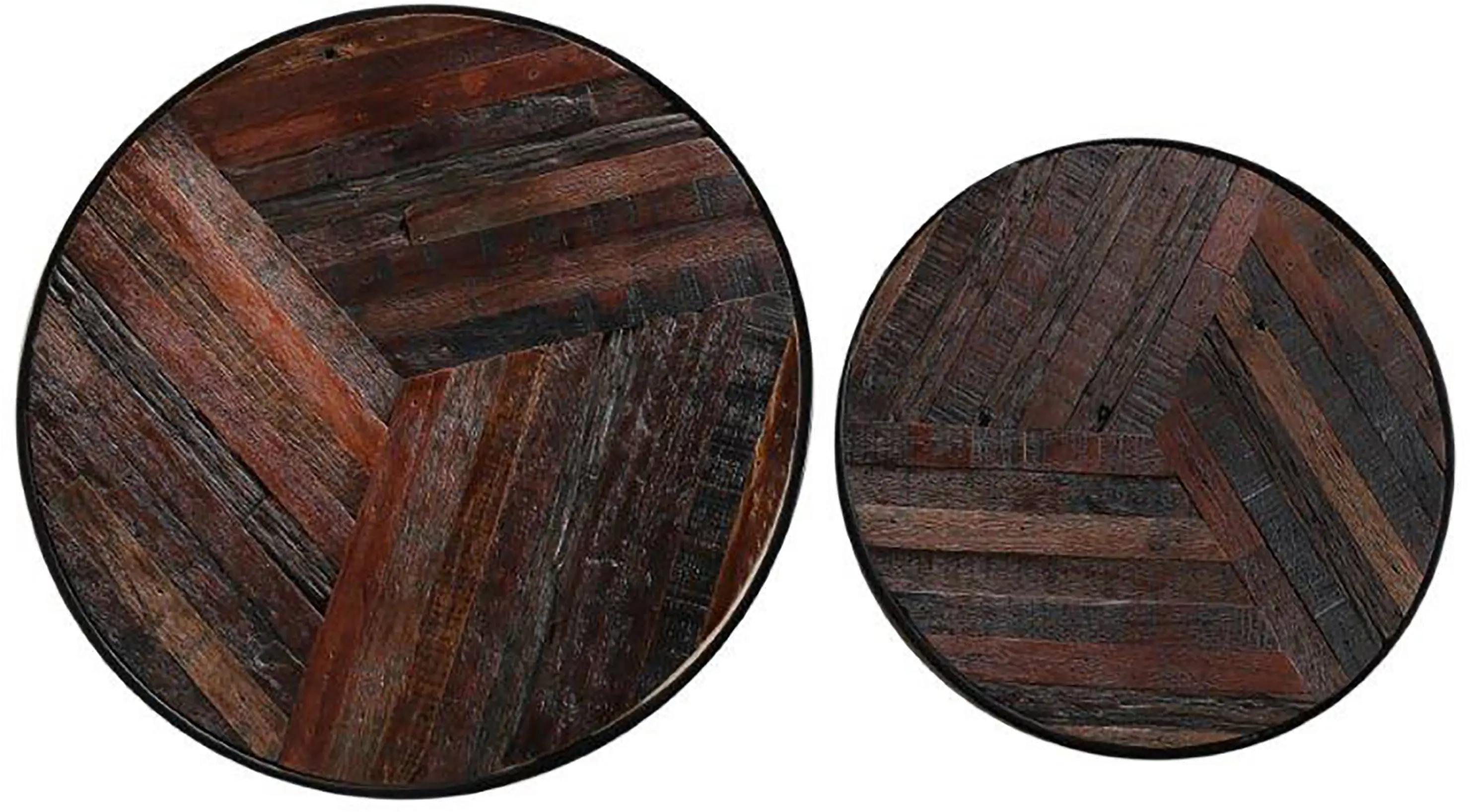 Upton Rustic Brown Nesting Chairside Table-9