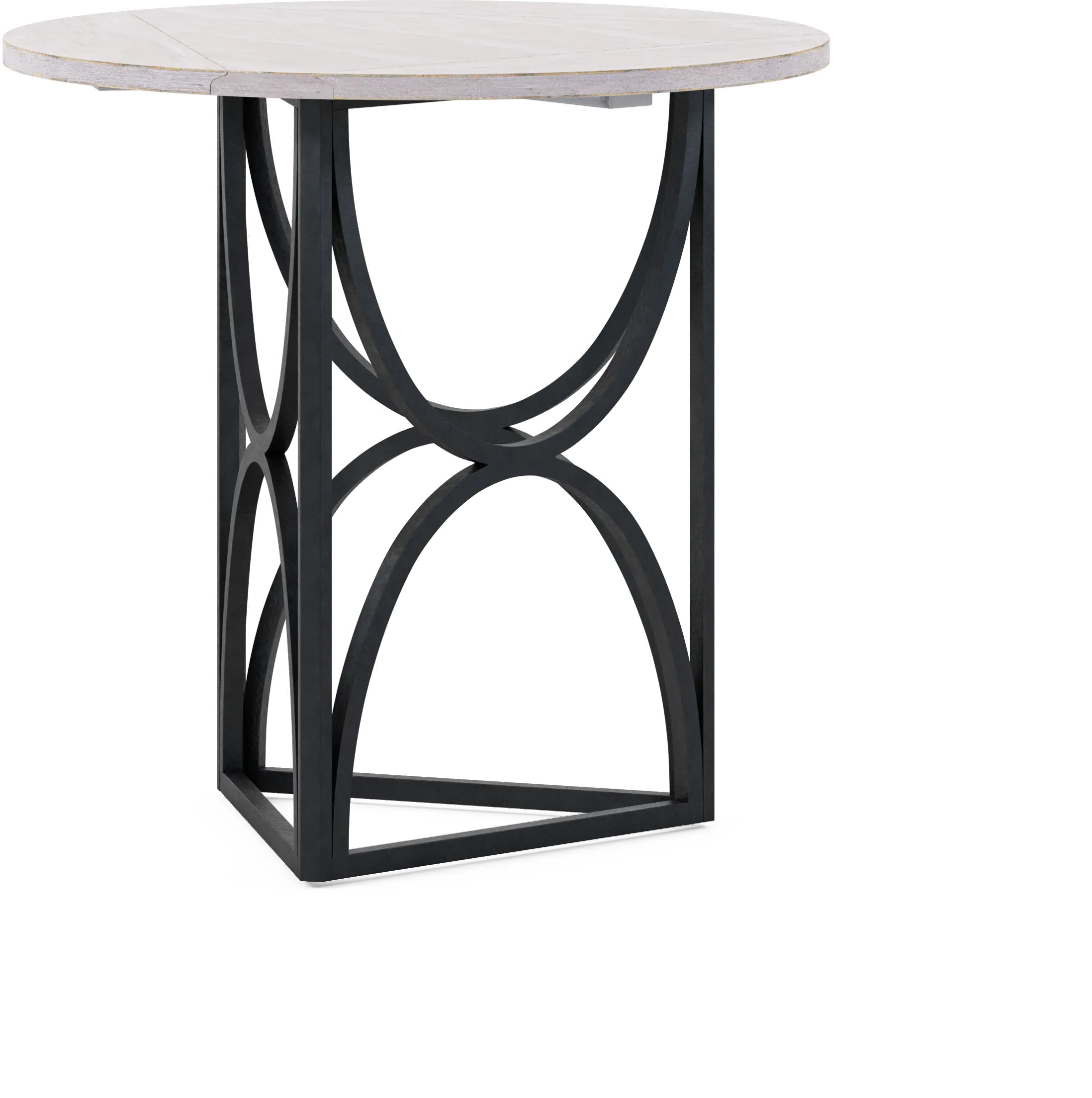 Aldean Black and White Chairside Table-1