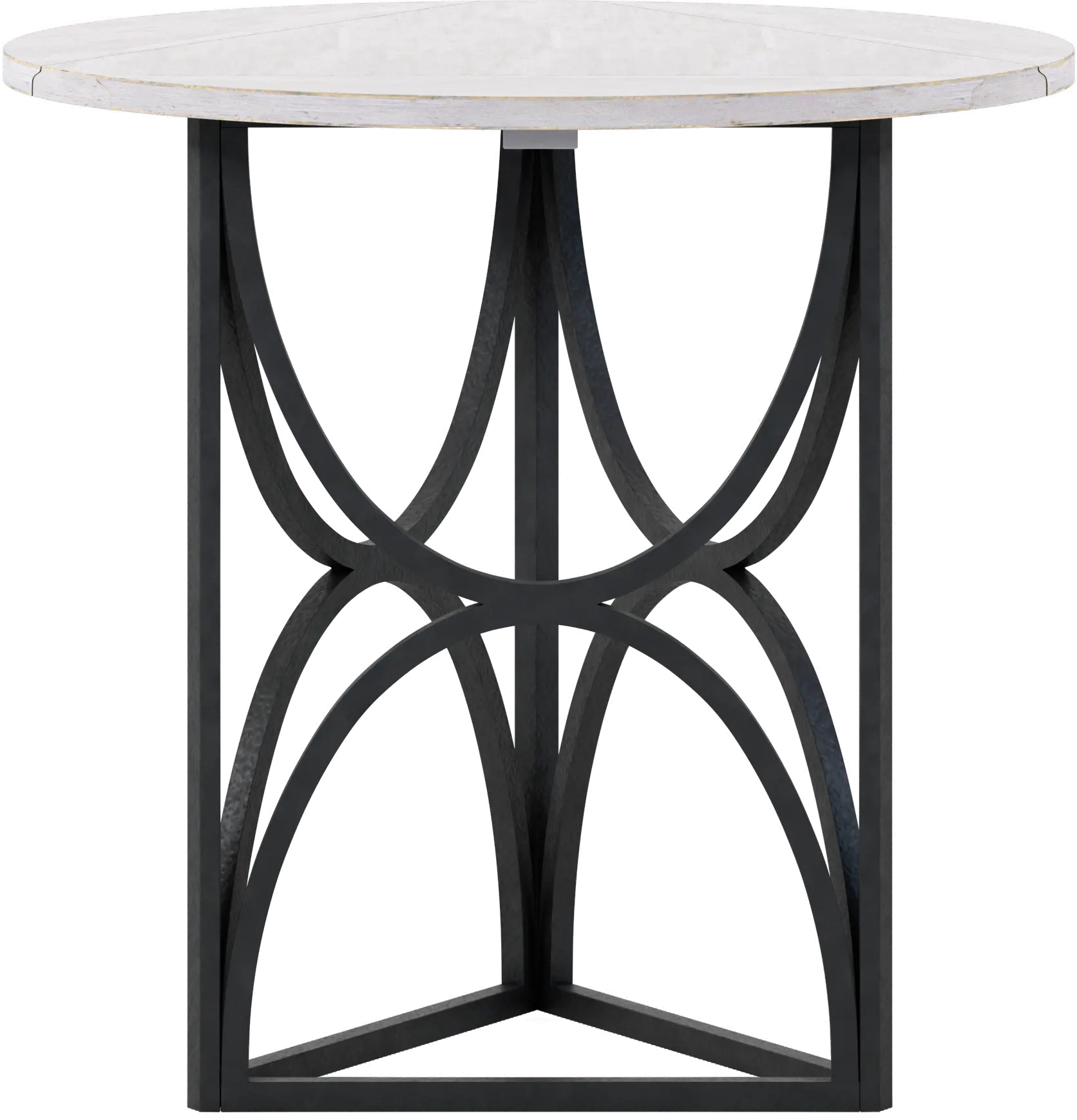 Aldean Black and White Chairside Table-3