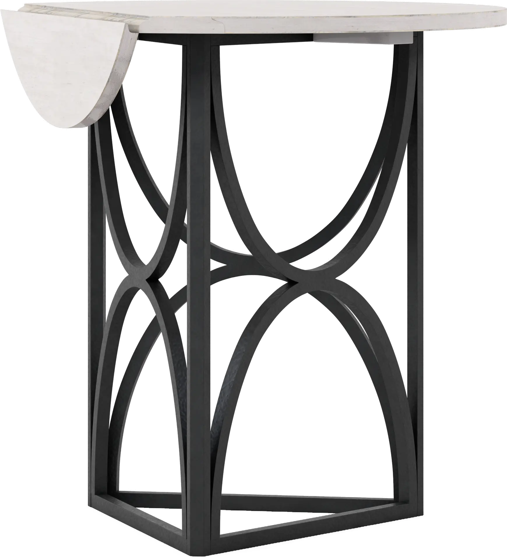 Aldean Black and White Chairside Table-5