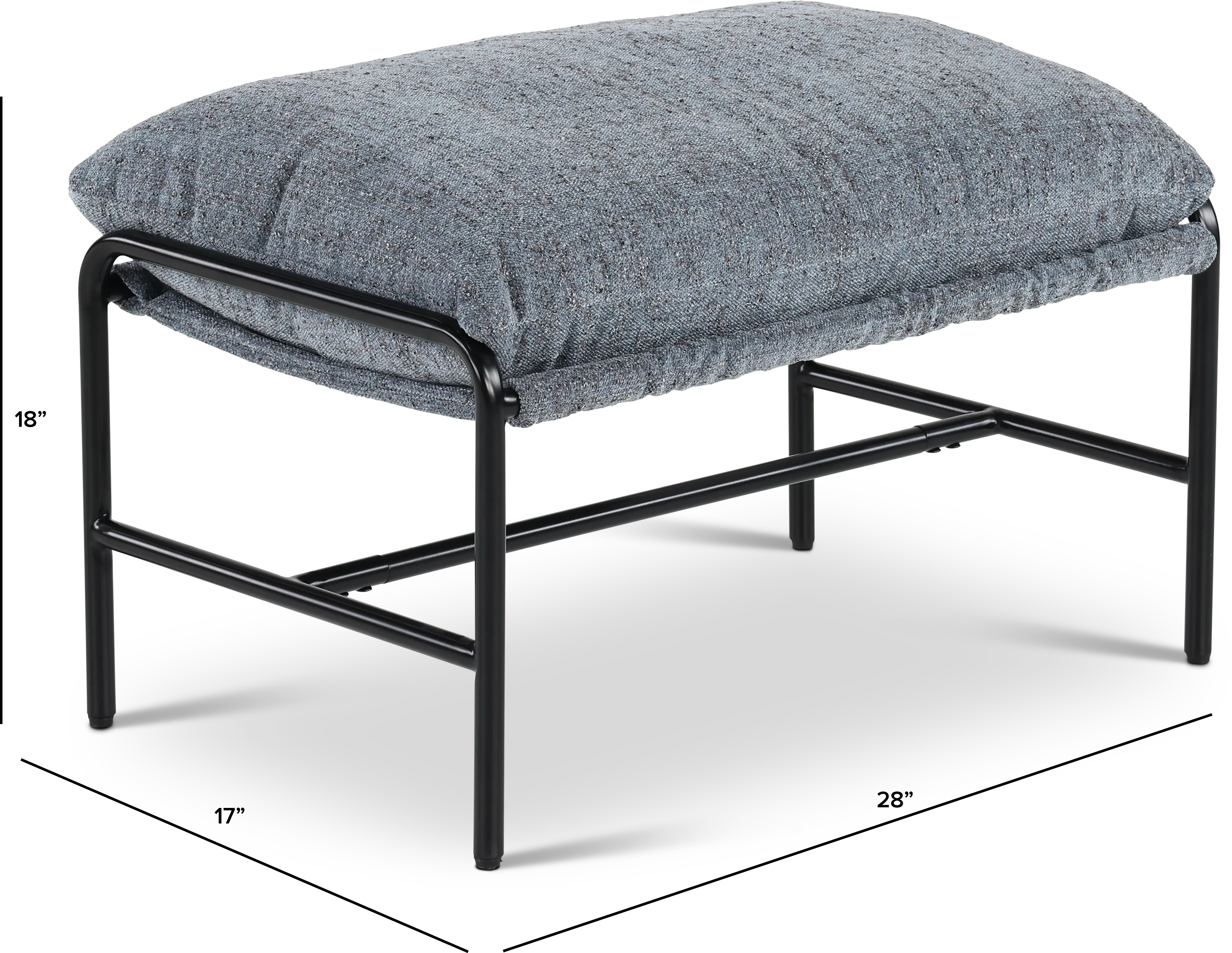 Mellow Steel Blue Ottoman-3