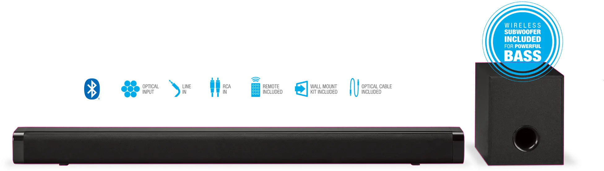 ITBSW222B 32” Bluetooth Sound Bar with Wireless Subwoofer-3