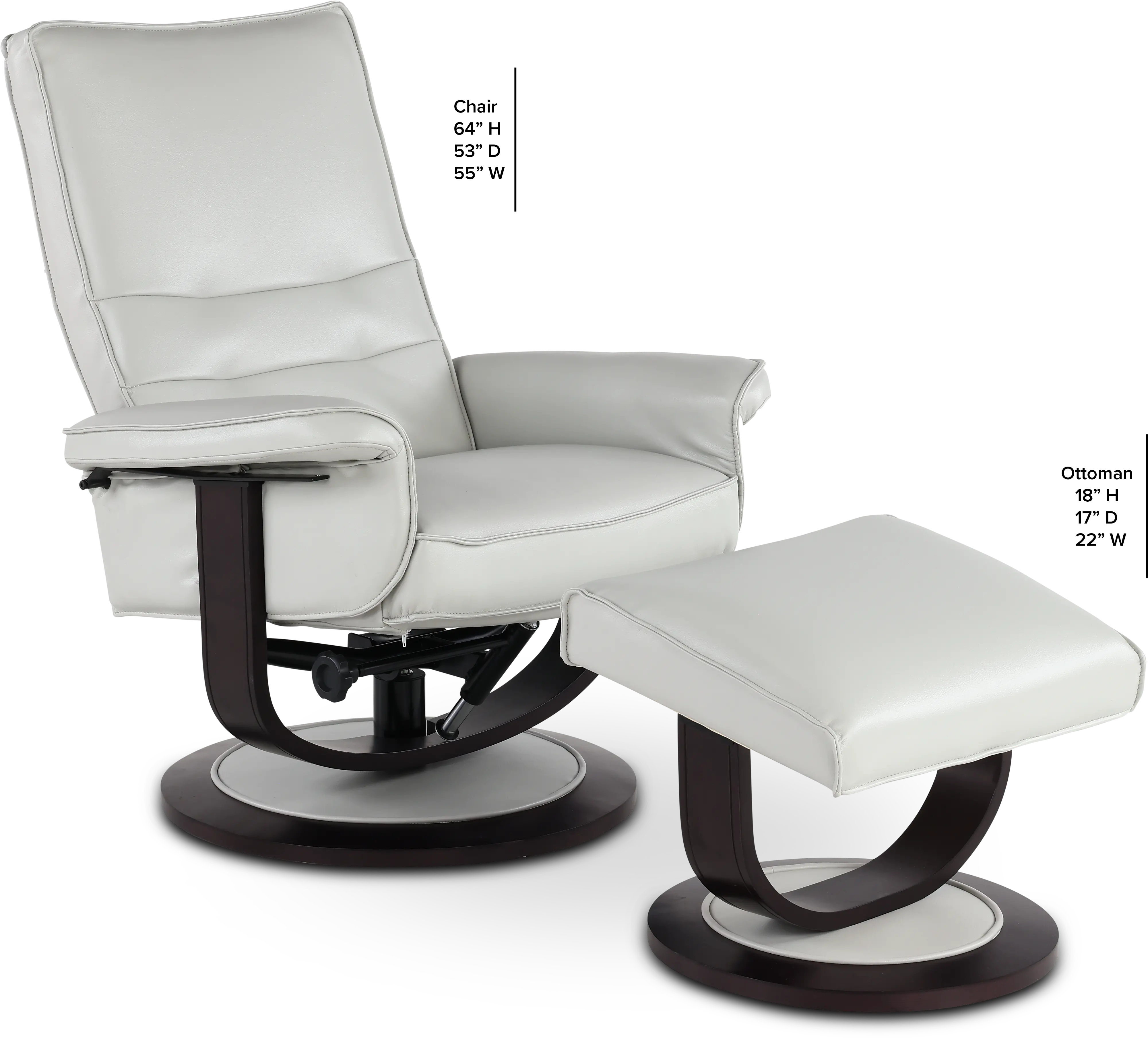 Urban Fog Euro Chair and Ottoman-3