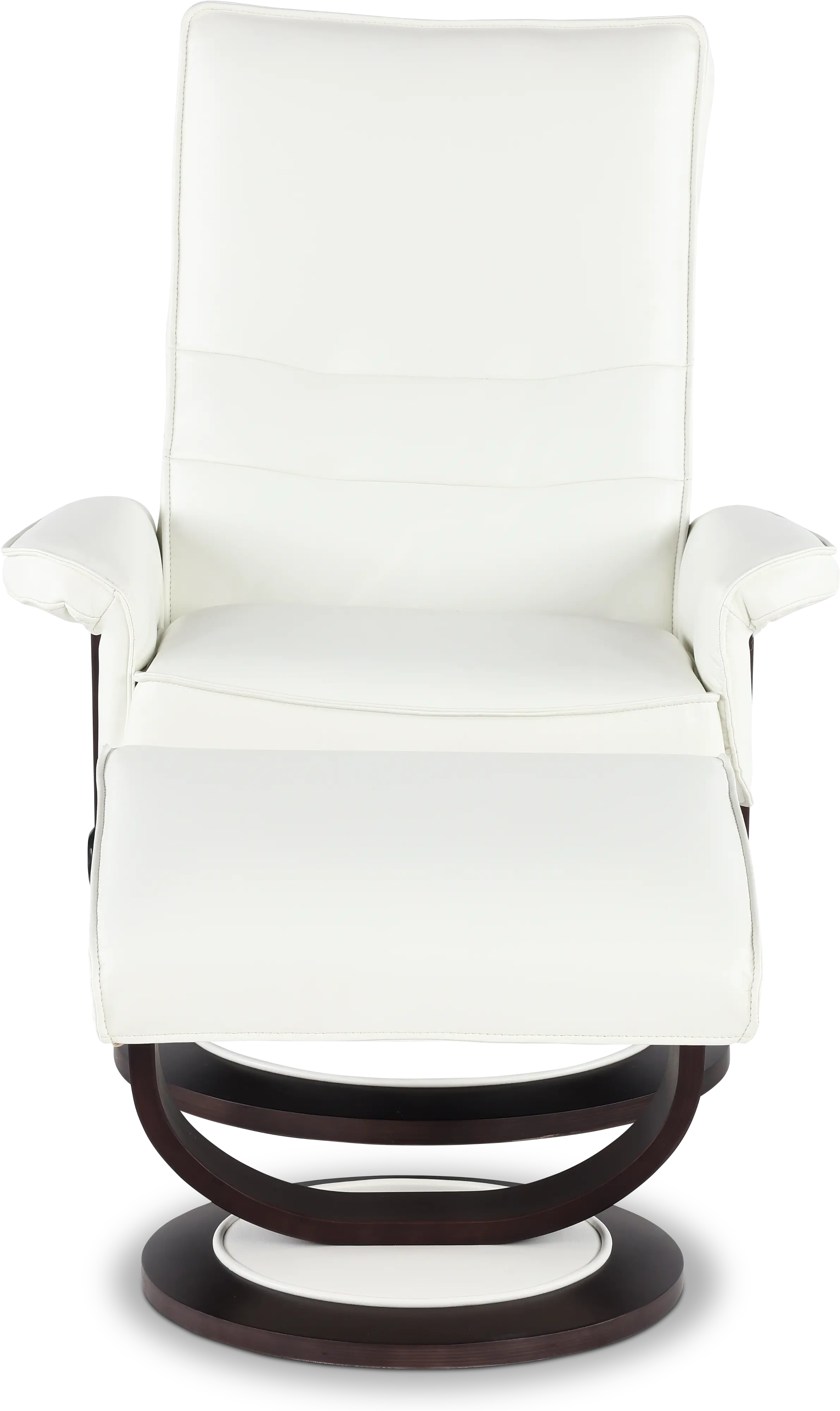 Urban White Euro Chair and Ottoman-4