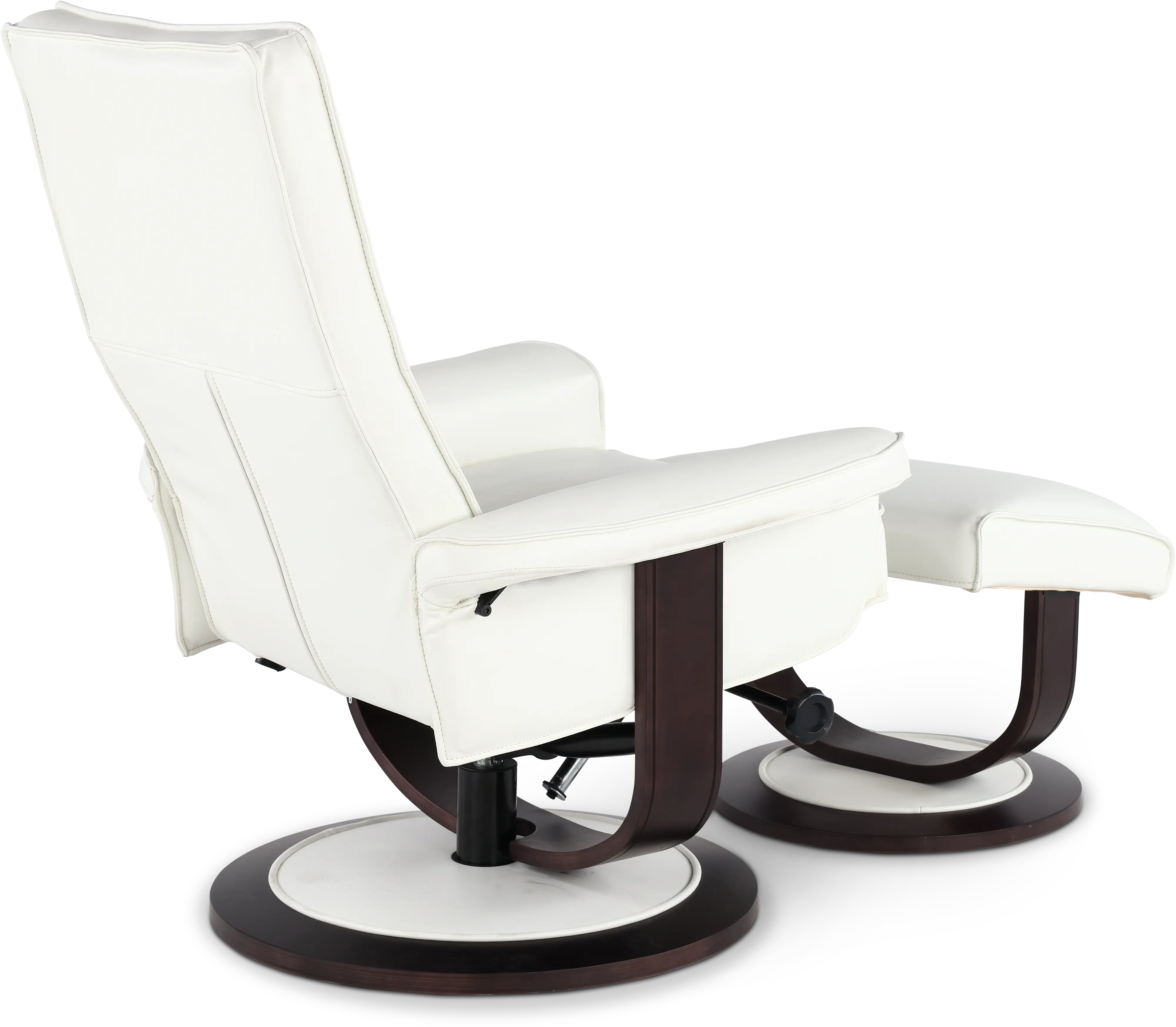 Urban White Euro Chair and Ottoman-6