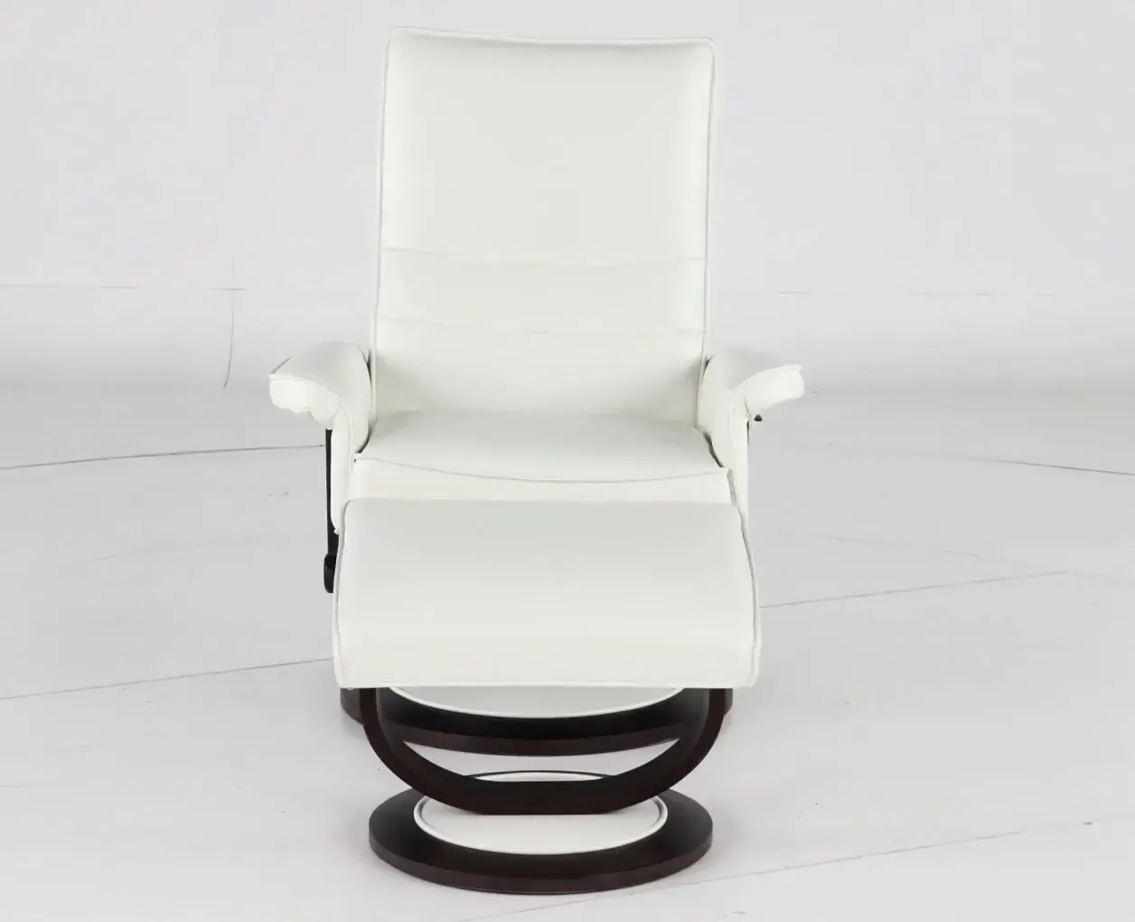 Urban White Euro Chair and Ottoman-9